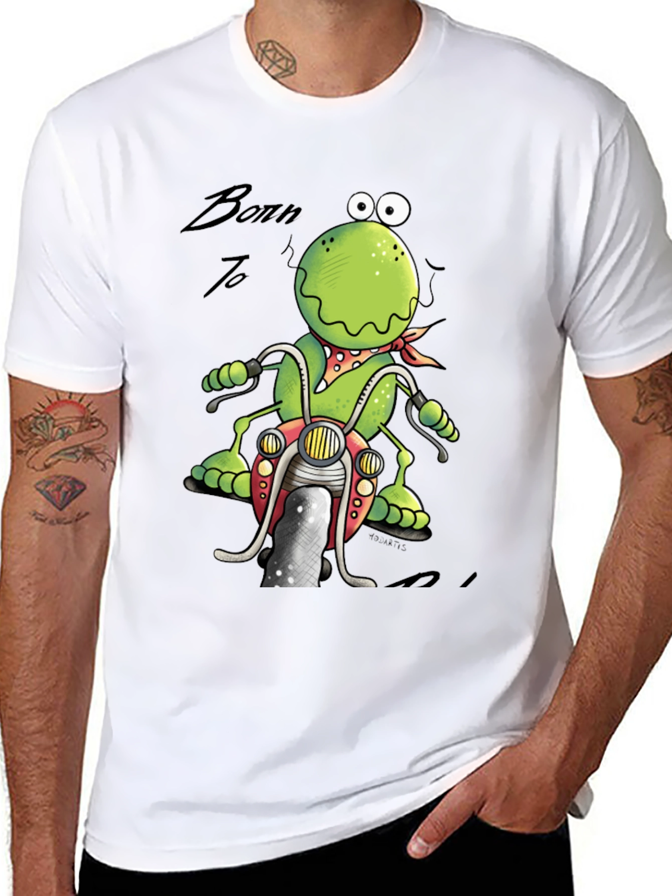 Frog Biker T-Shirt - Born To Ride!