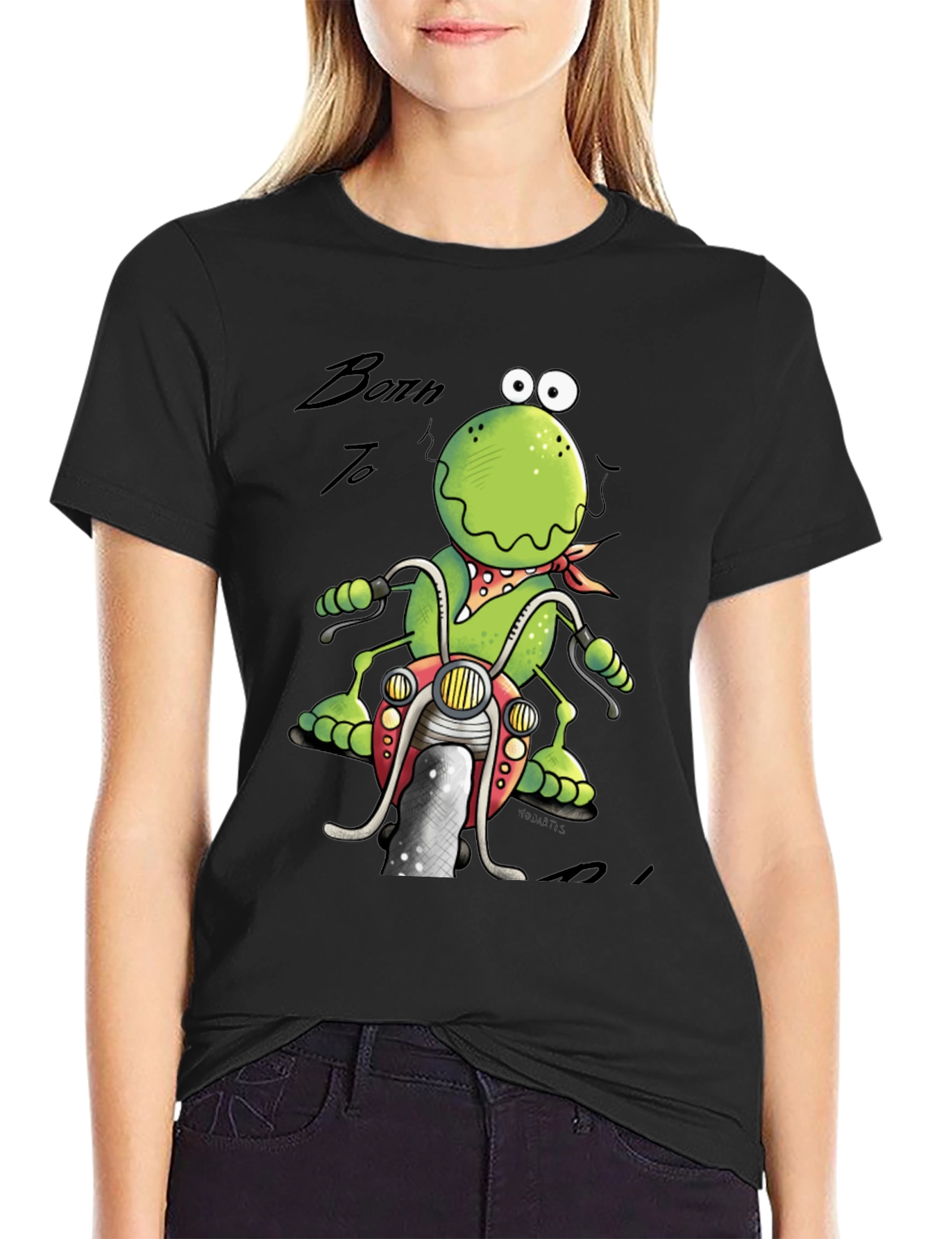 Frog Biker T-Shirt - Born To Ride!