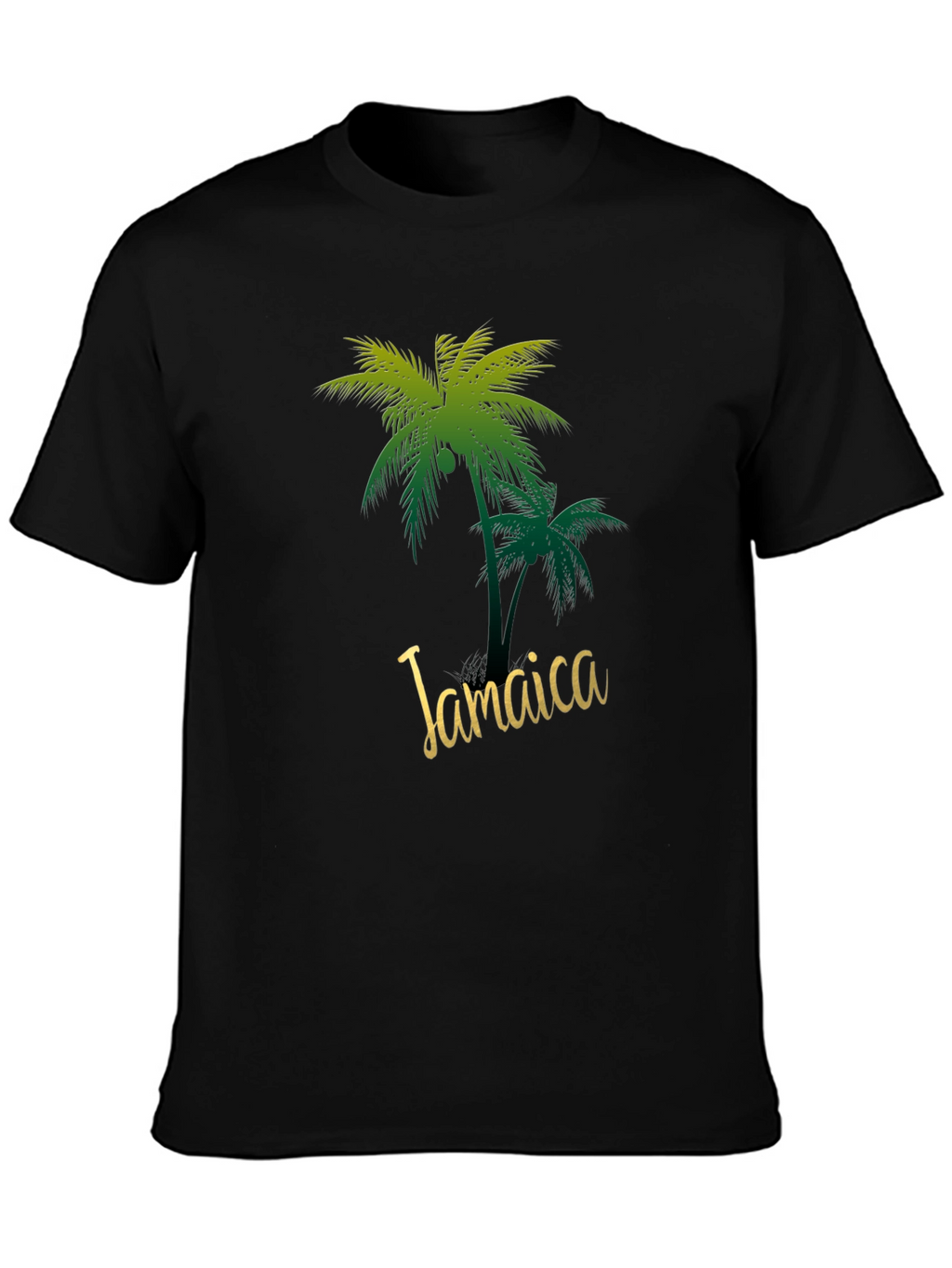 Jamaica Palm Tree Black T-Shirt