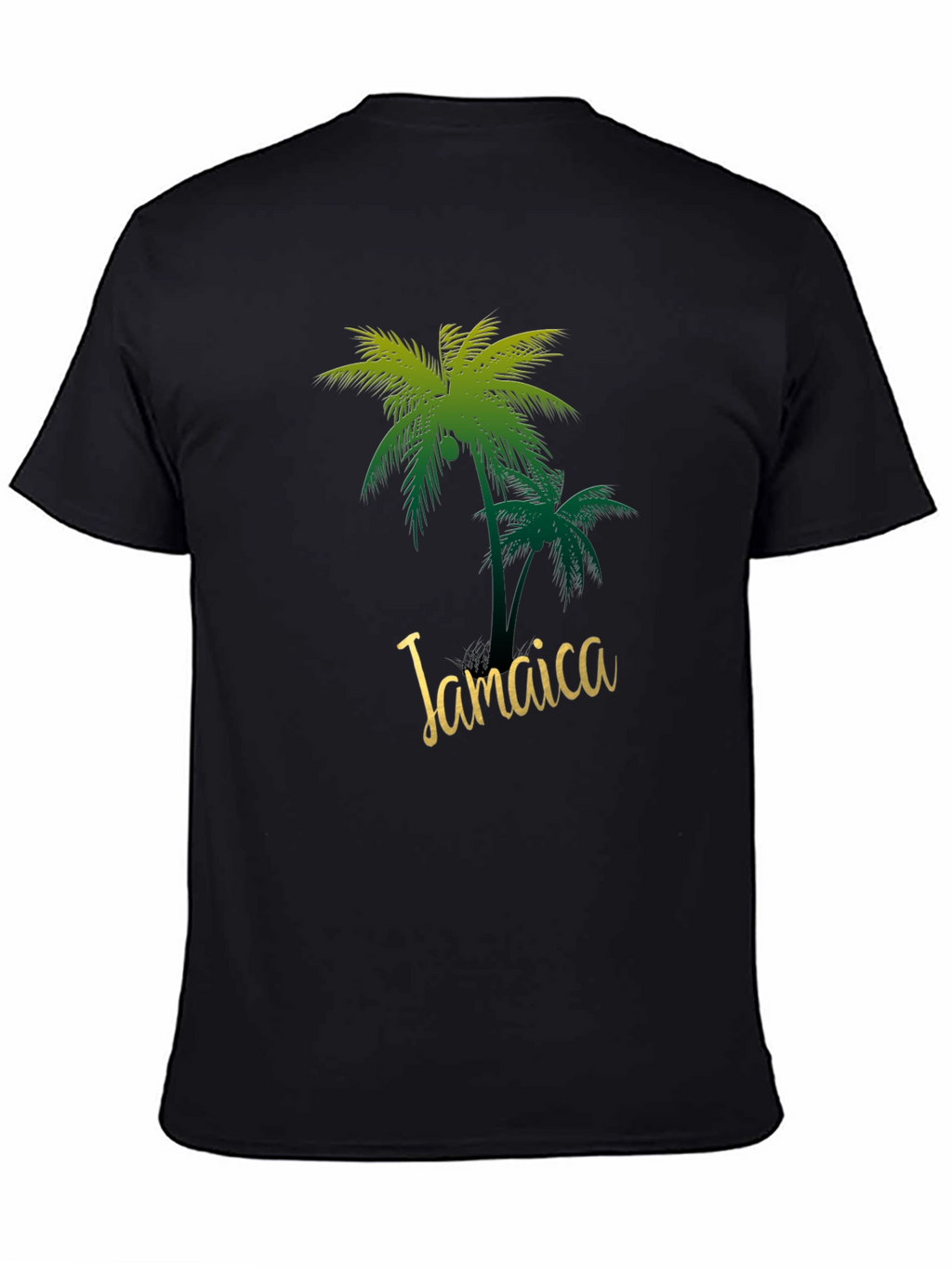 Jamaica Palm Tree Black T-Shirt