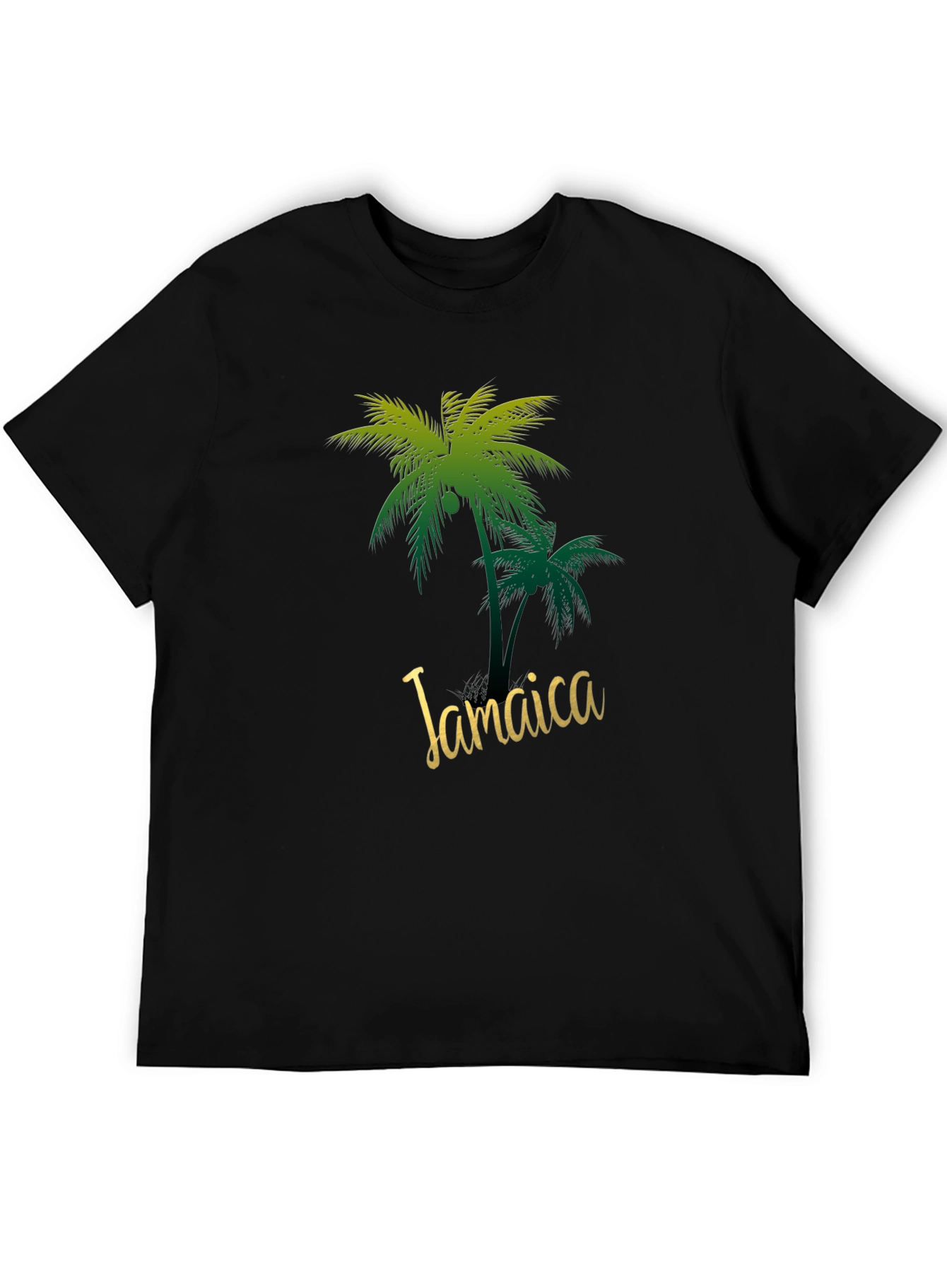 Jamaica Palm Tree Black T-Shirt