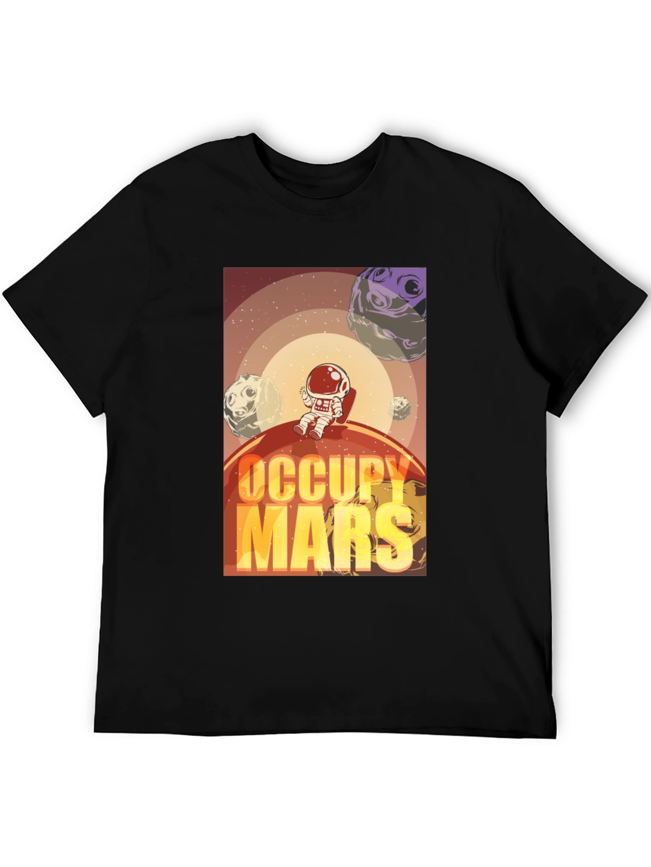 Occupy Mars Graphic T-Shirt - Space Adventure Tee