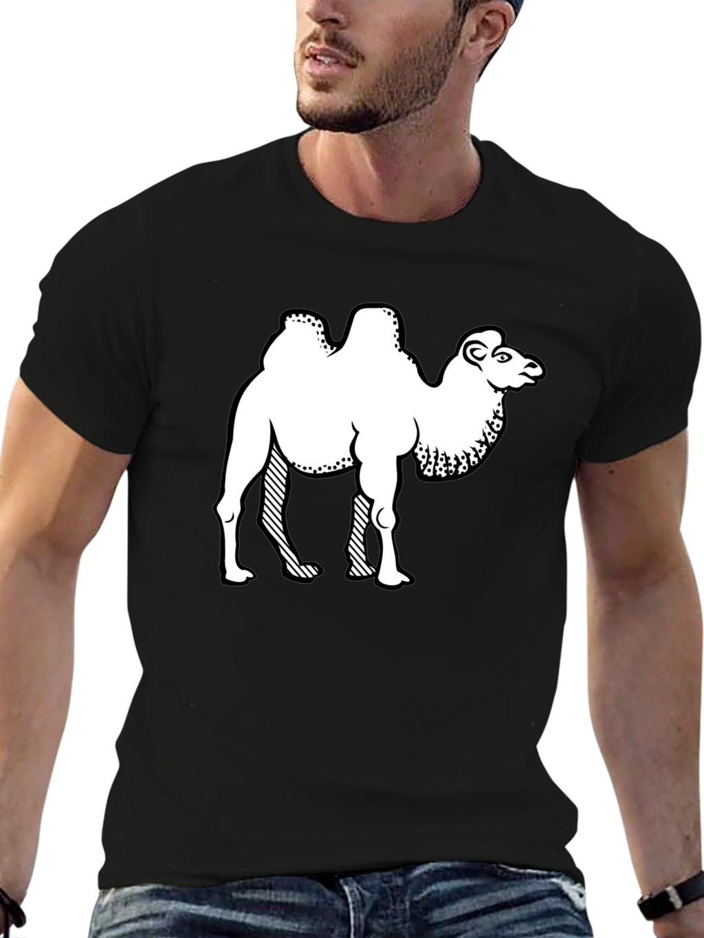 Camel Graphic Tee - Black