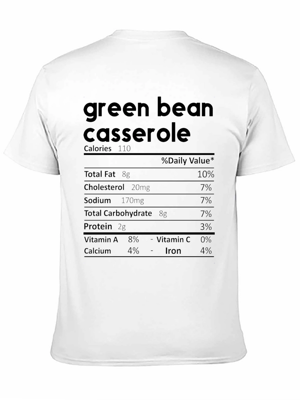 Green Bean Casserole Nutrition Facts T-Shirt