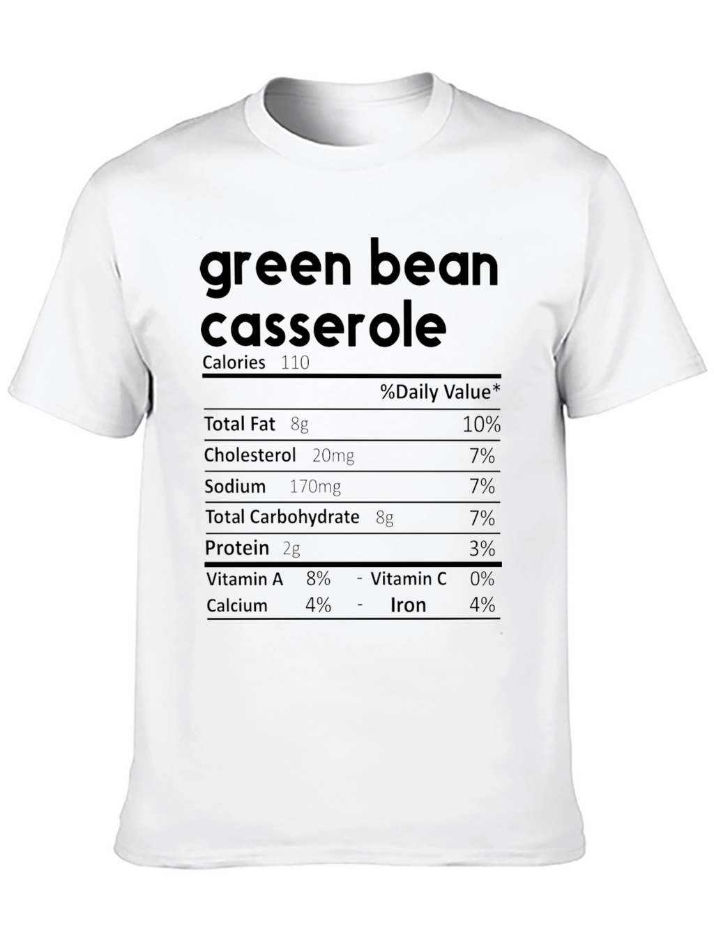 Green Bean Casserole Nutrition Facts T-Shirt