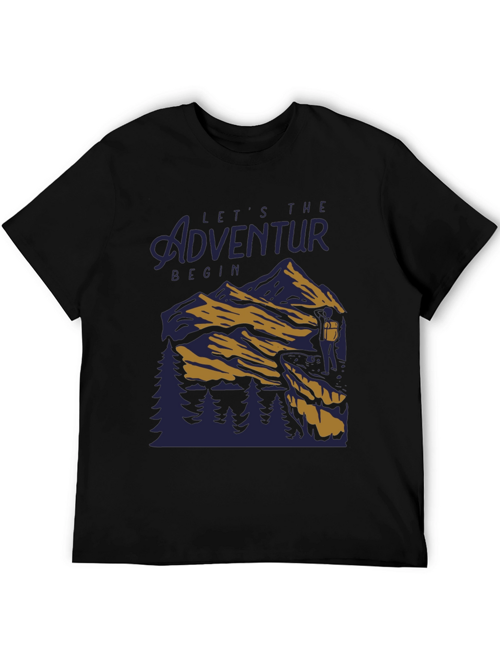 Adventure Begins Black T-Shirt