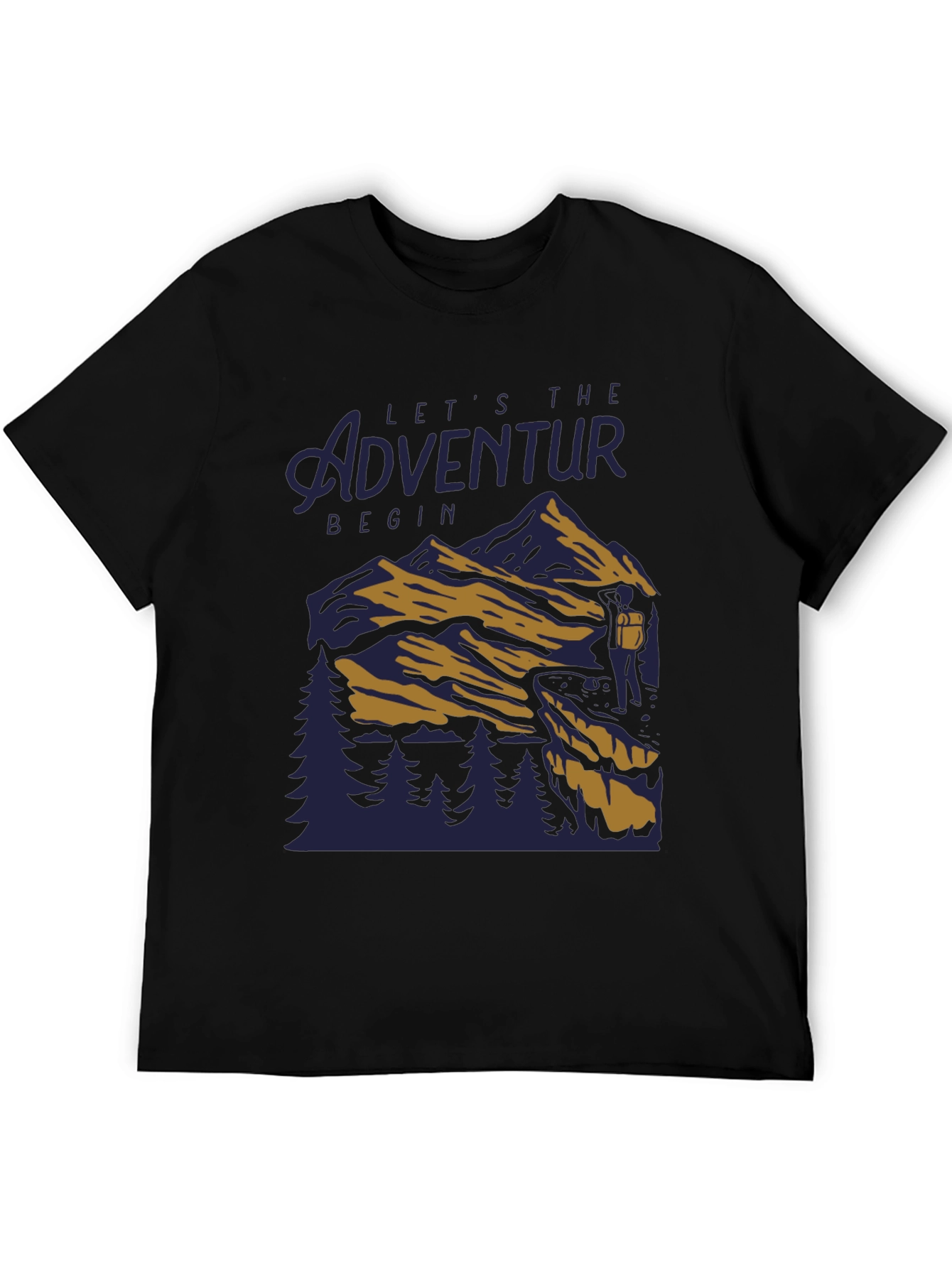 Adventure Begins Black T-Shirt