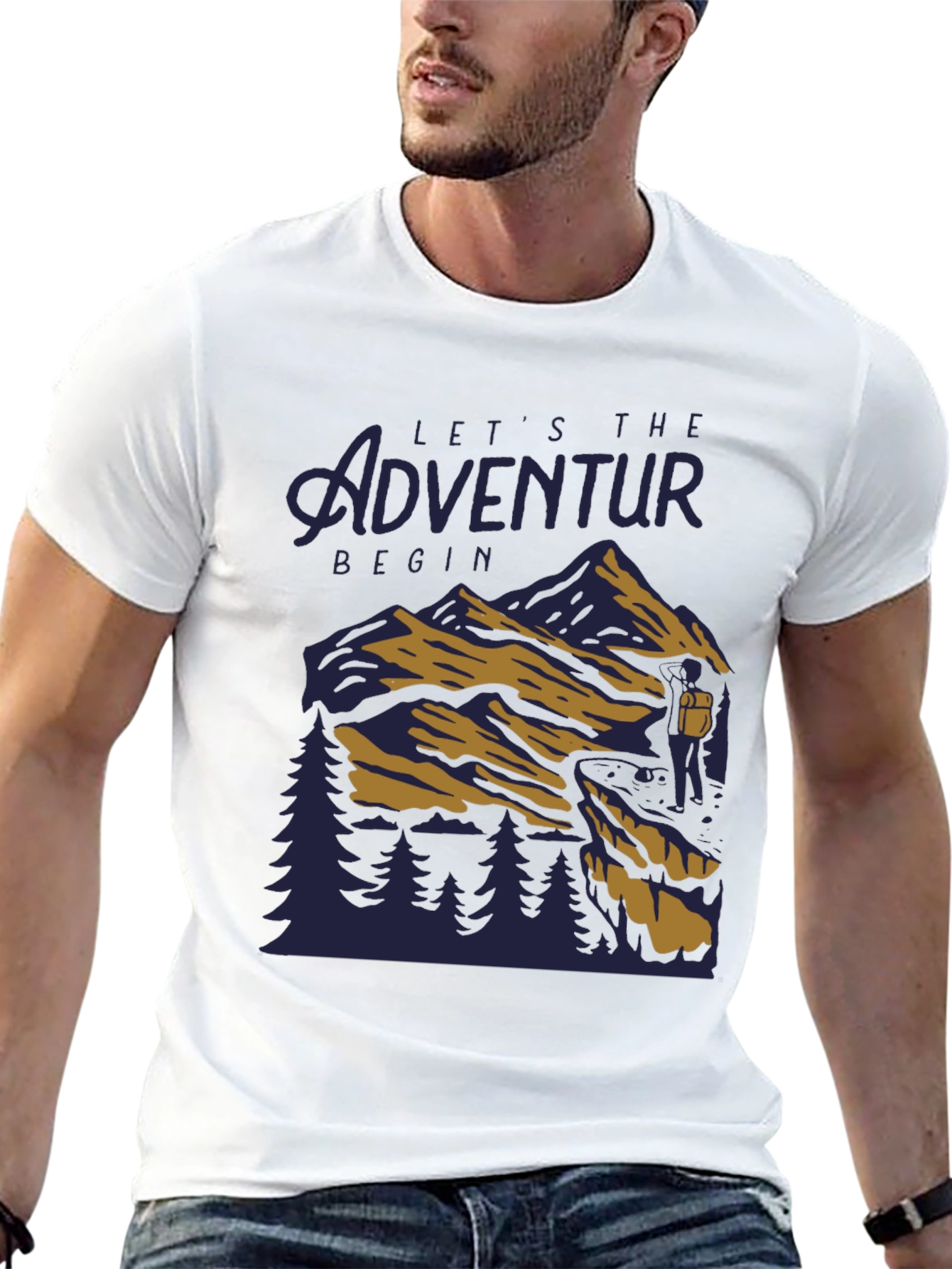 Adventure Begins Black T-Shirt