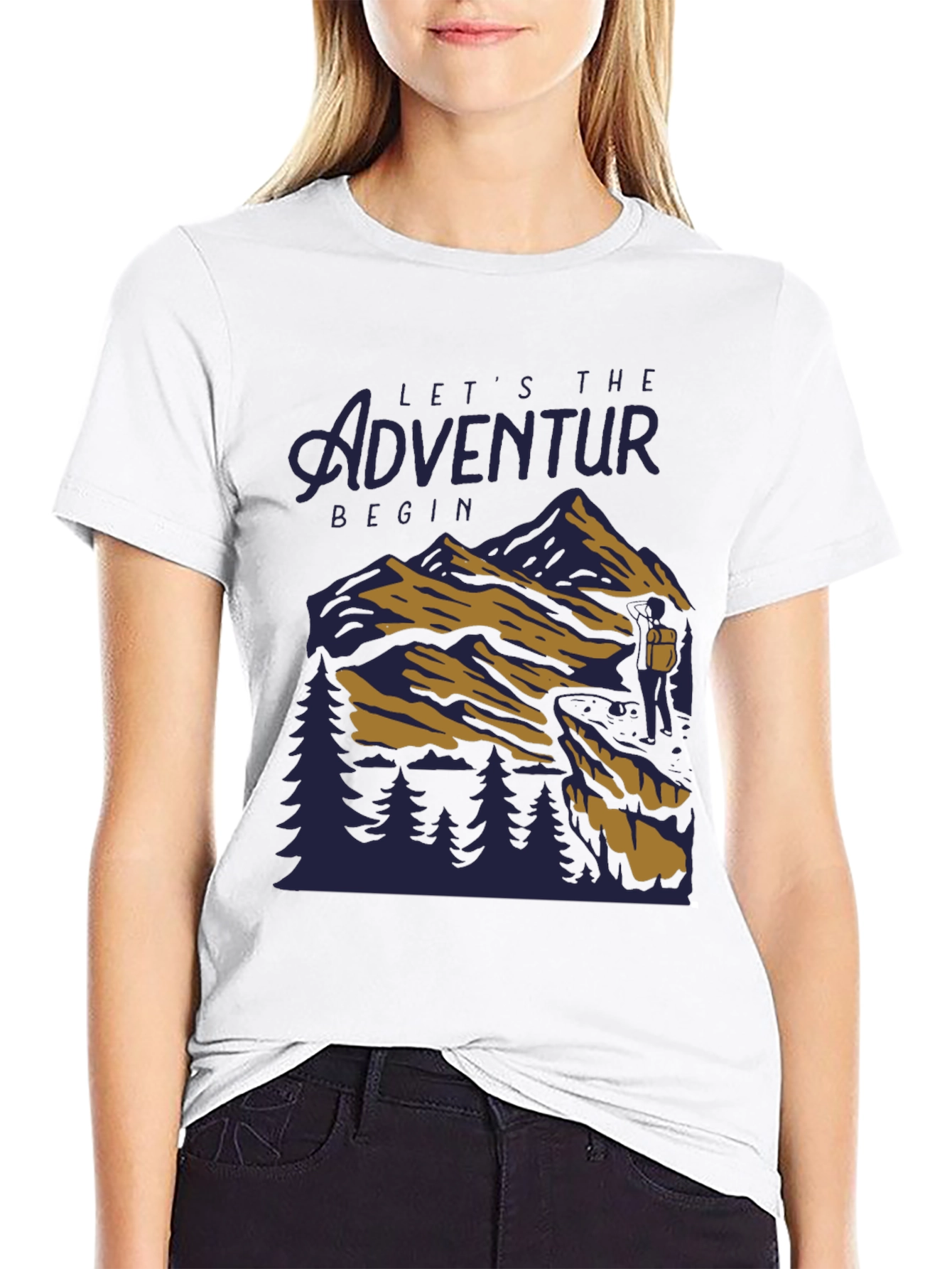 Adventure Begins Black T-Shirt