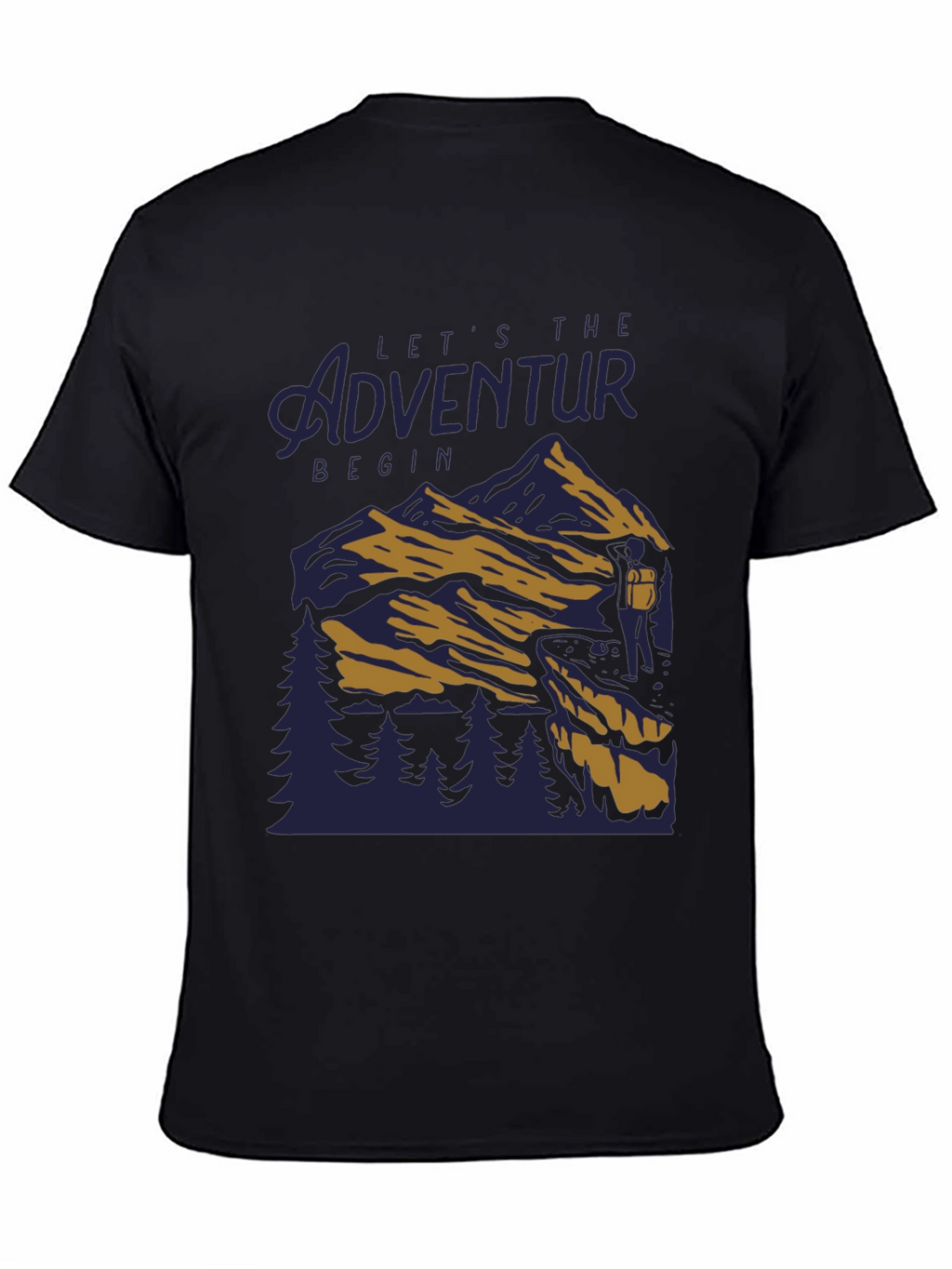 Adventure Begins Black T-Shirt