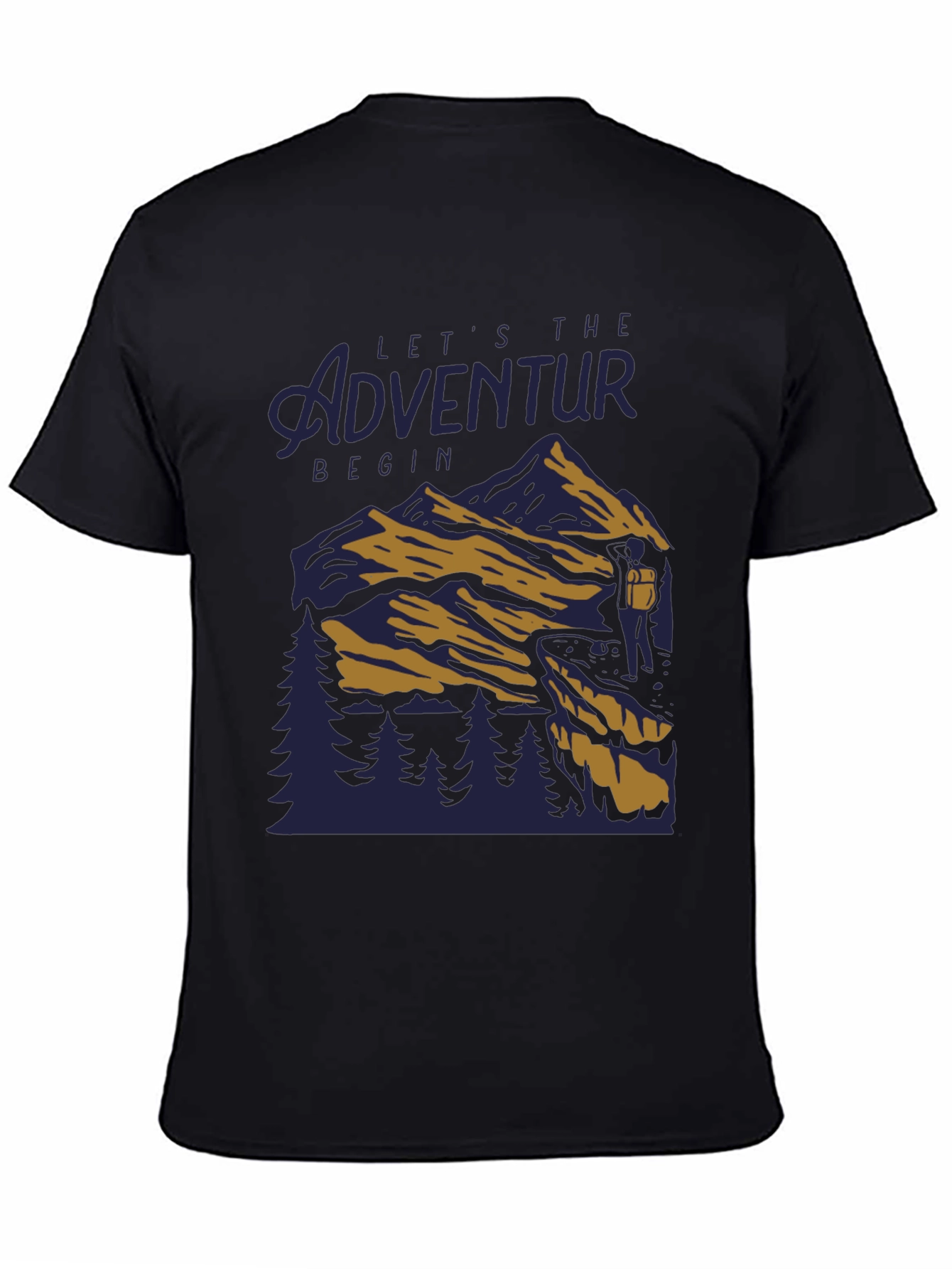 Adventure Begins Black T-Shirt