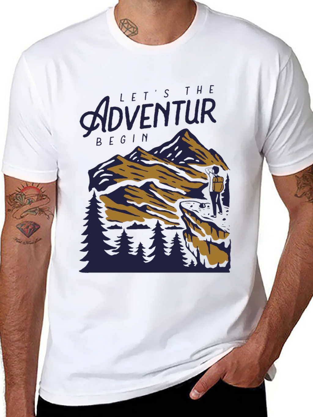 Adventure Begins Black T-Shirt