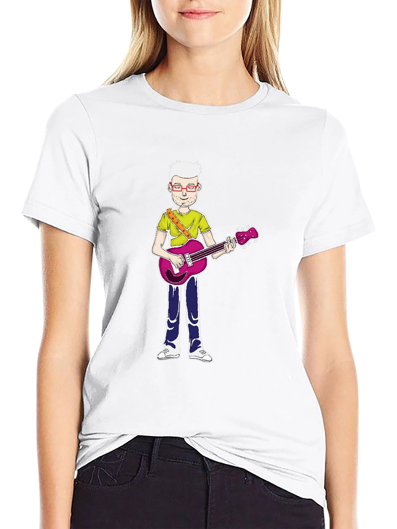 Cartoon Guitarist T-Shirt