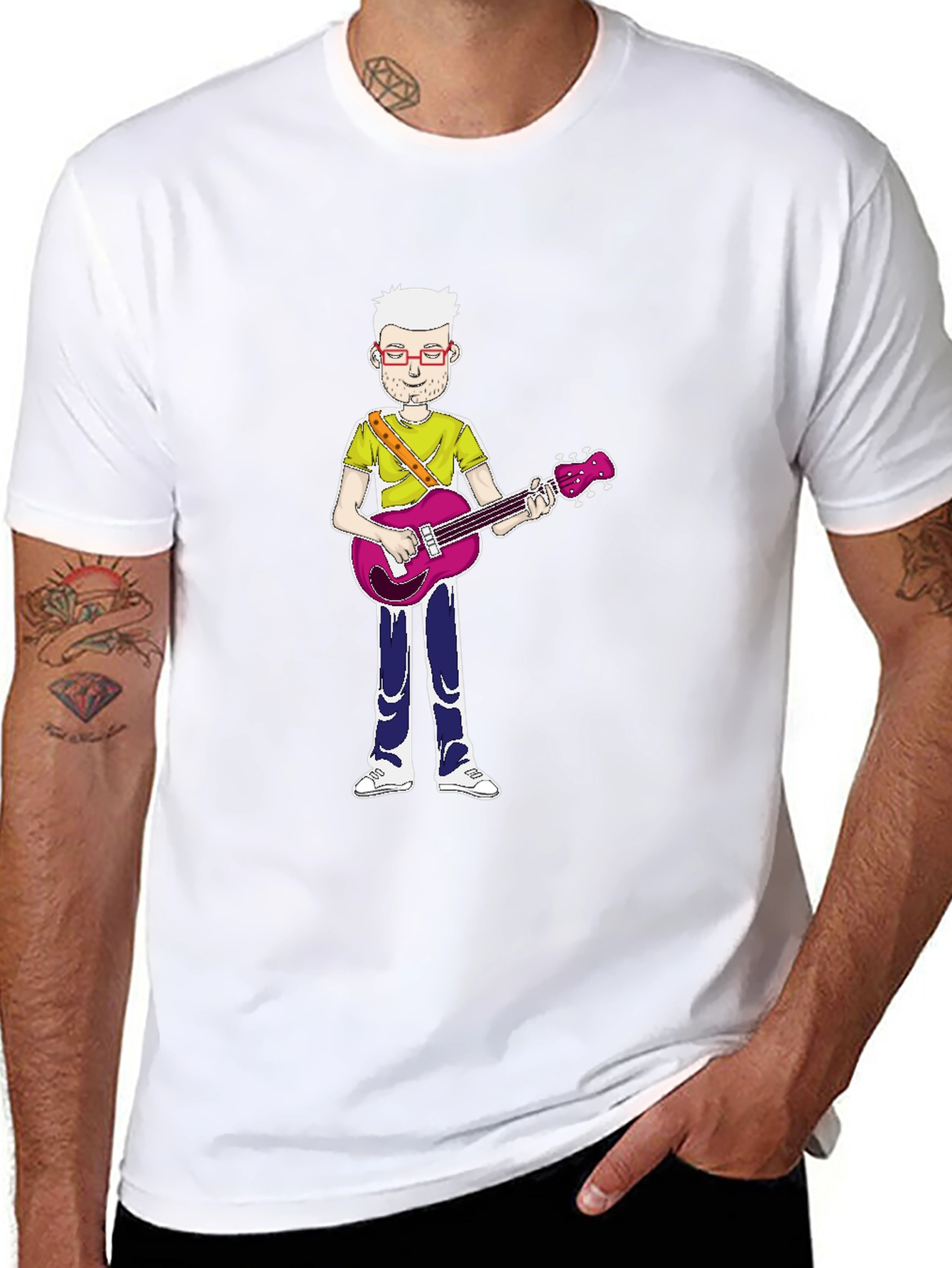 Cartoon Guitarist T-Shirt