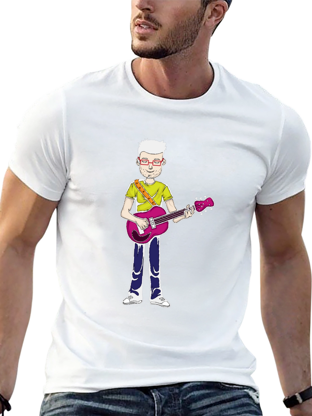 Cartoon Guitarist T-Shirt
