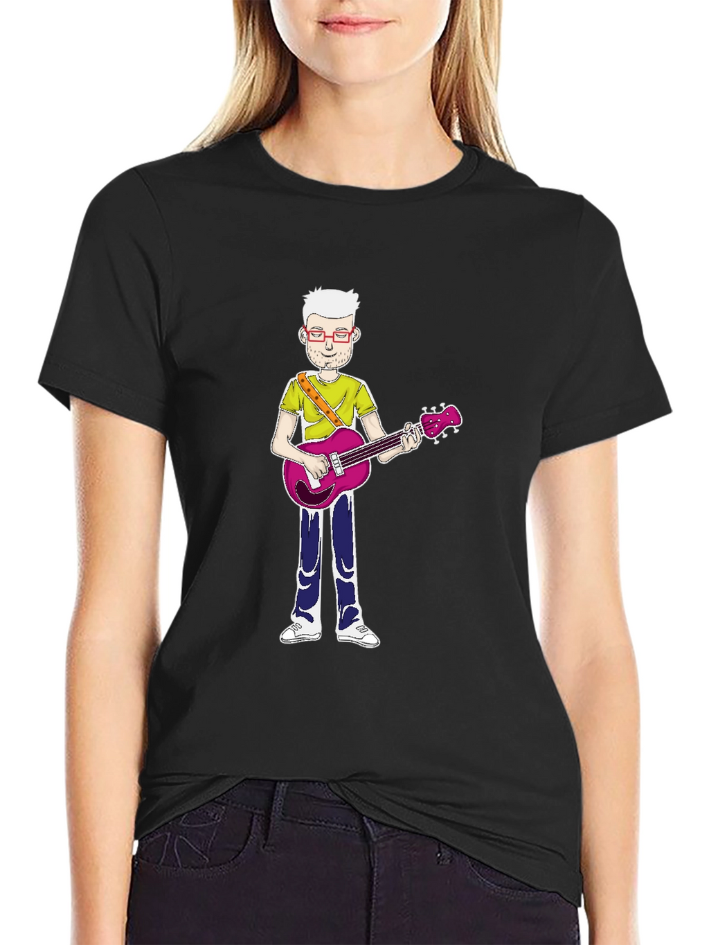 Cartoon Guitarist T-Shirt