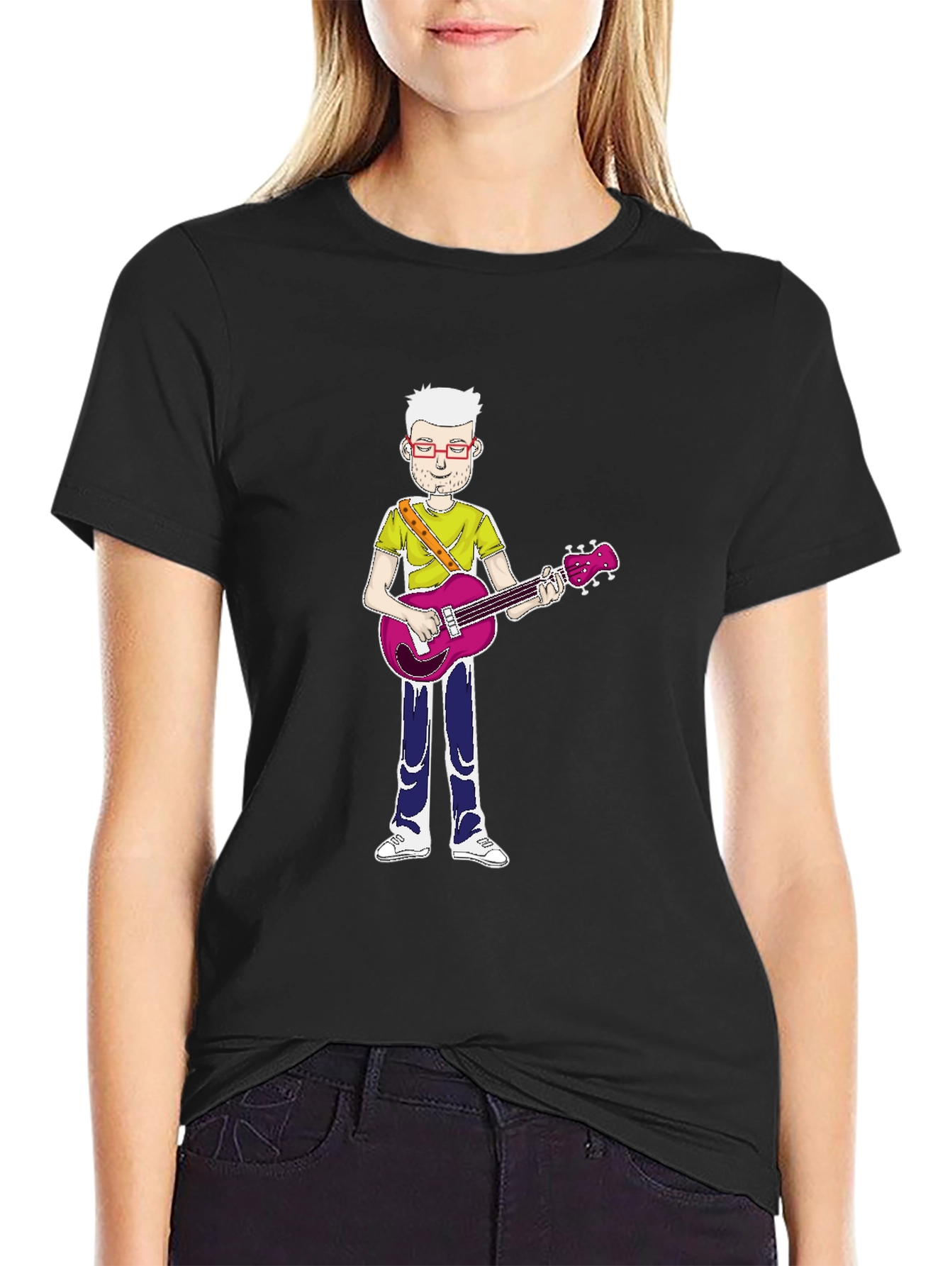 Cartoon Guitarist T-Shirt