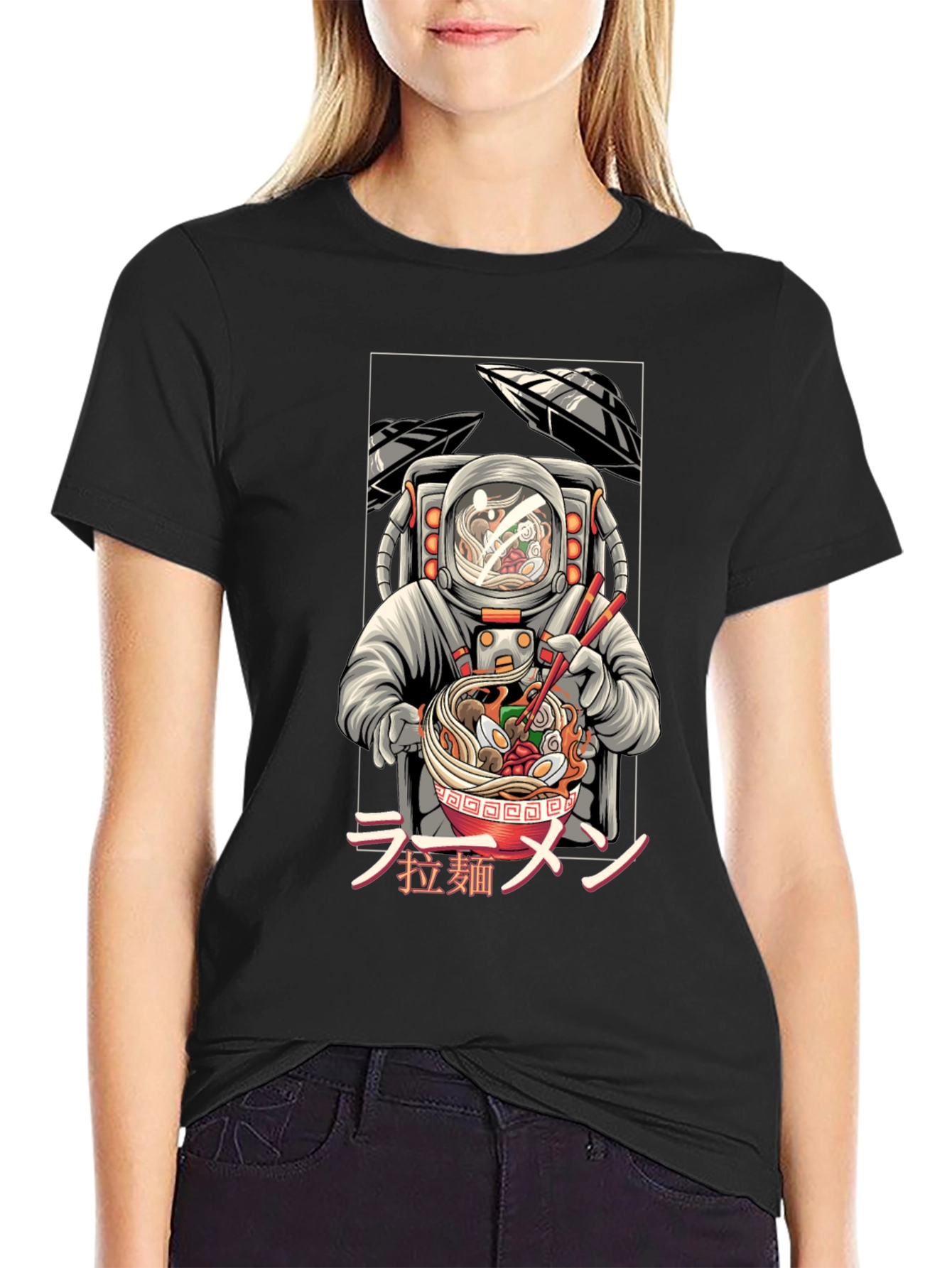 Astronaut Ramen T-Shirt - Unique Graphic Tee