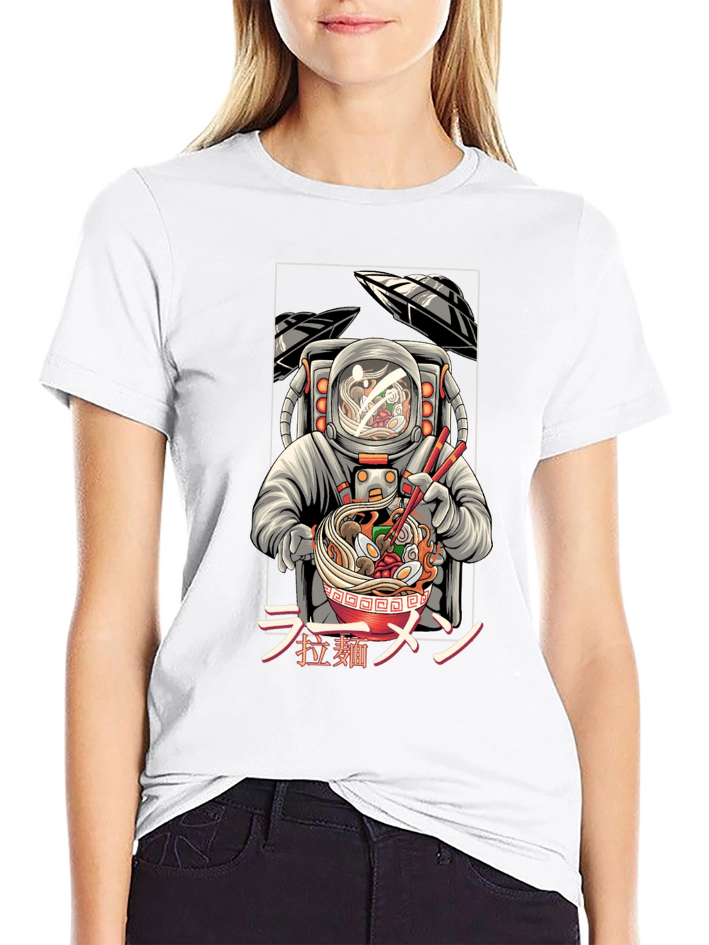 Astronaut Ramen T-Shirt - Unique Graphic Tee