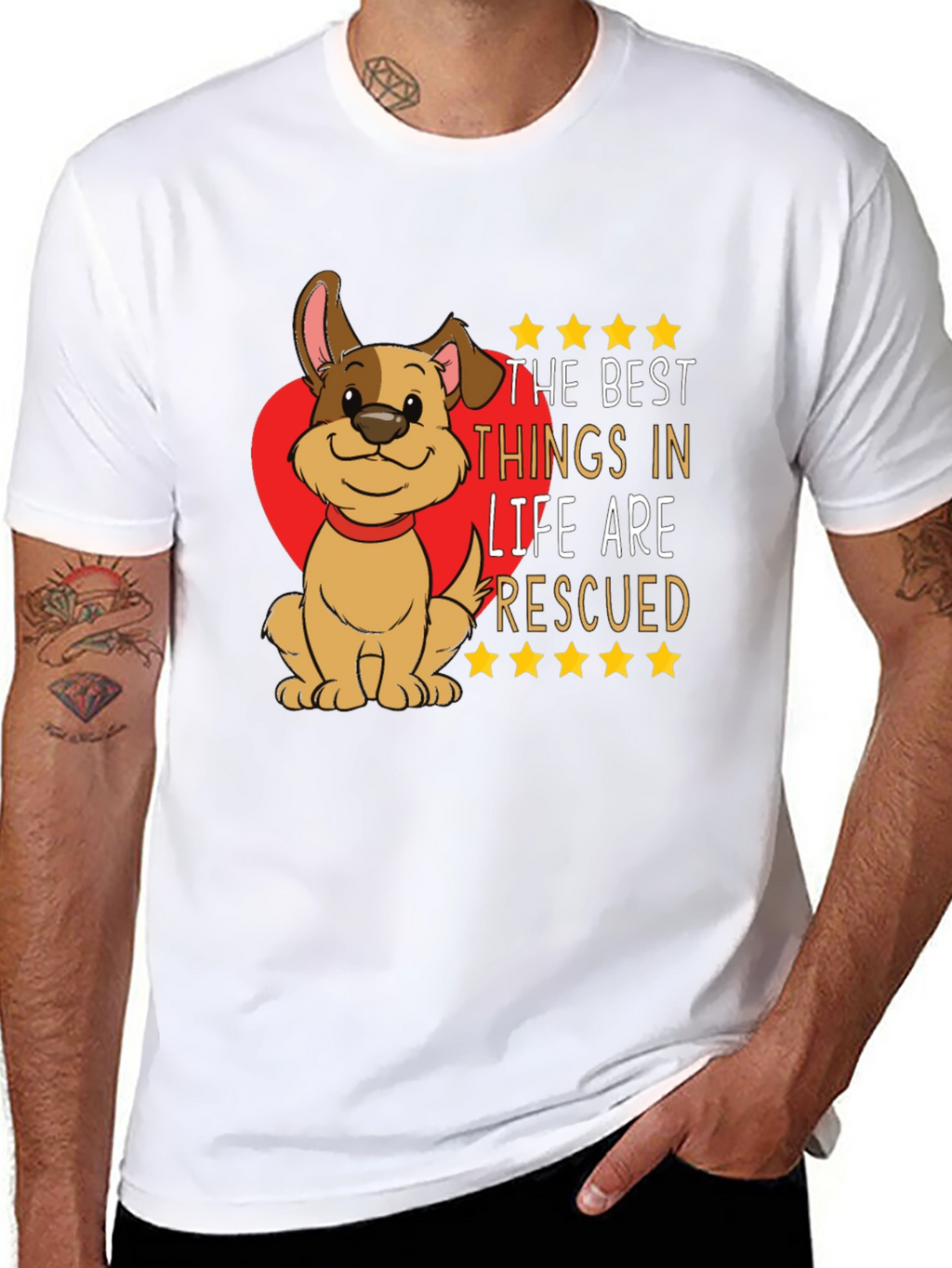 Rescued Dog Graphic T-Shirt