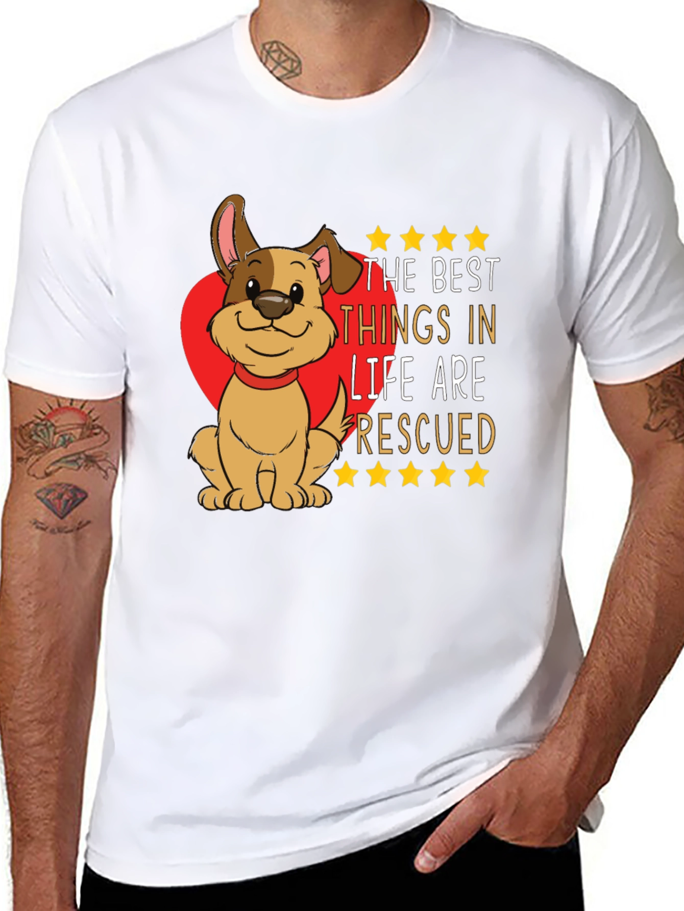 Rescued Dog Graphic T-Shirt