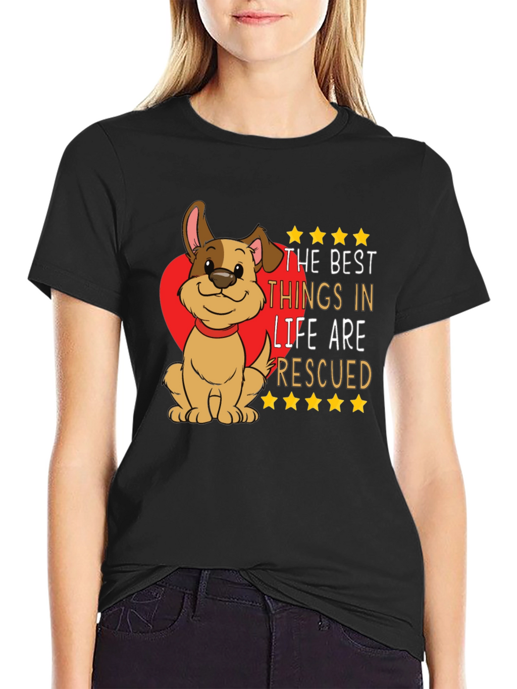 Rescued Dog Graphic T-Shirt