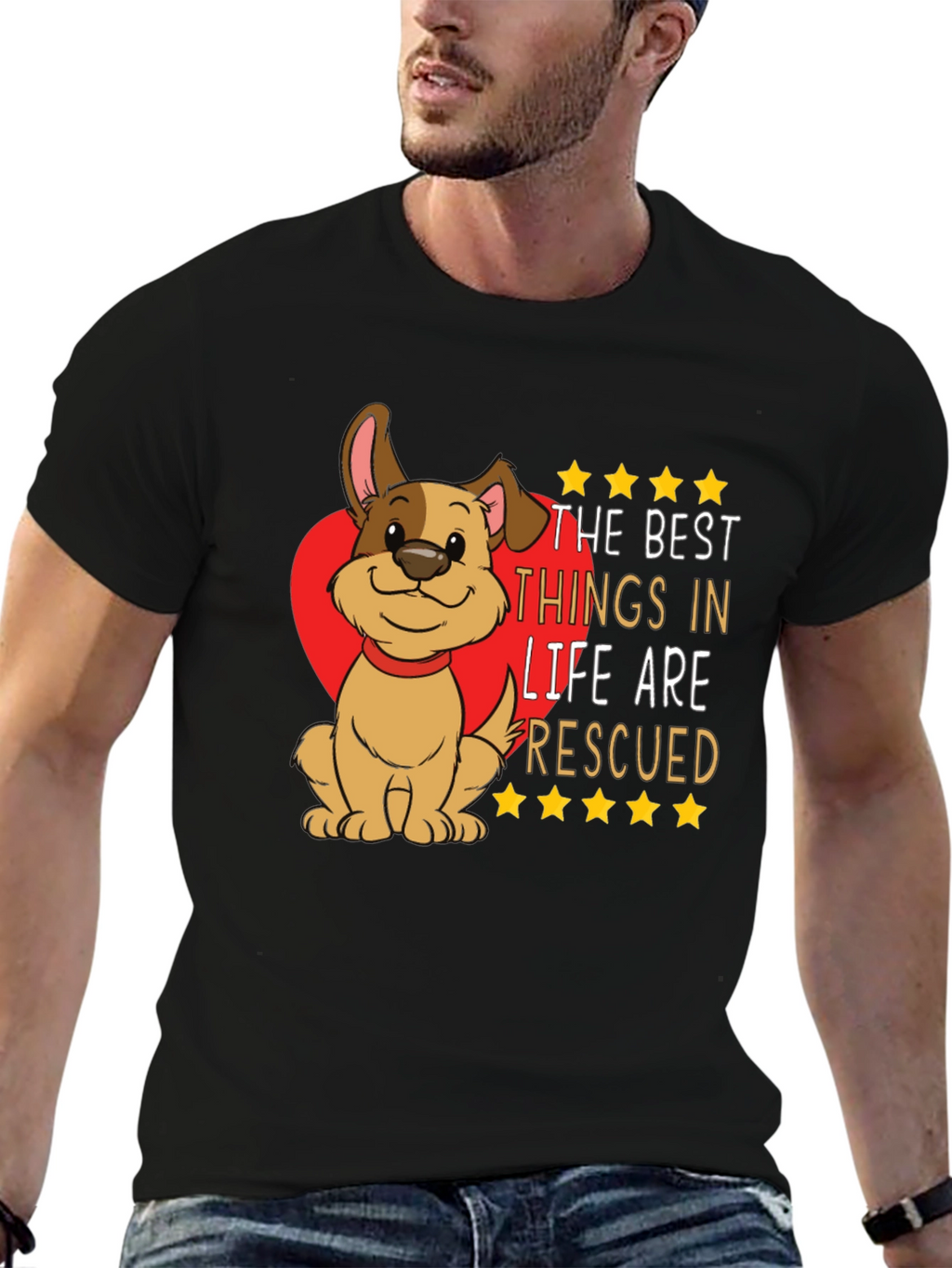 Rescued Dog Graphic T-Shirt