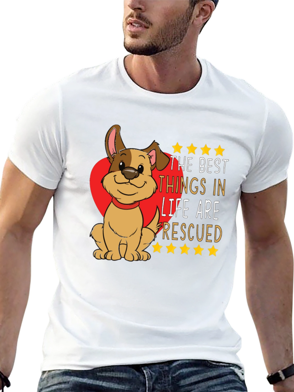 Rescued Dog Graphic T-Shirt