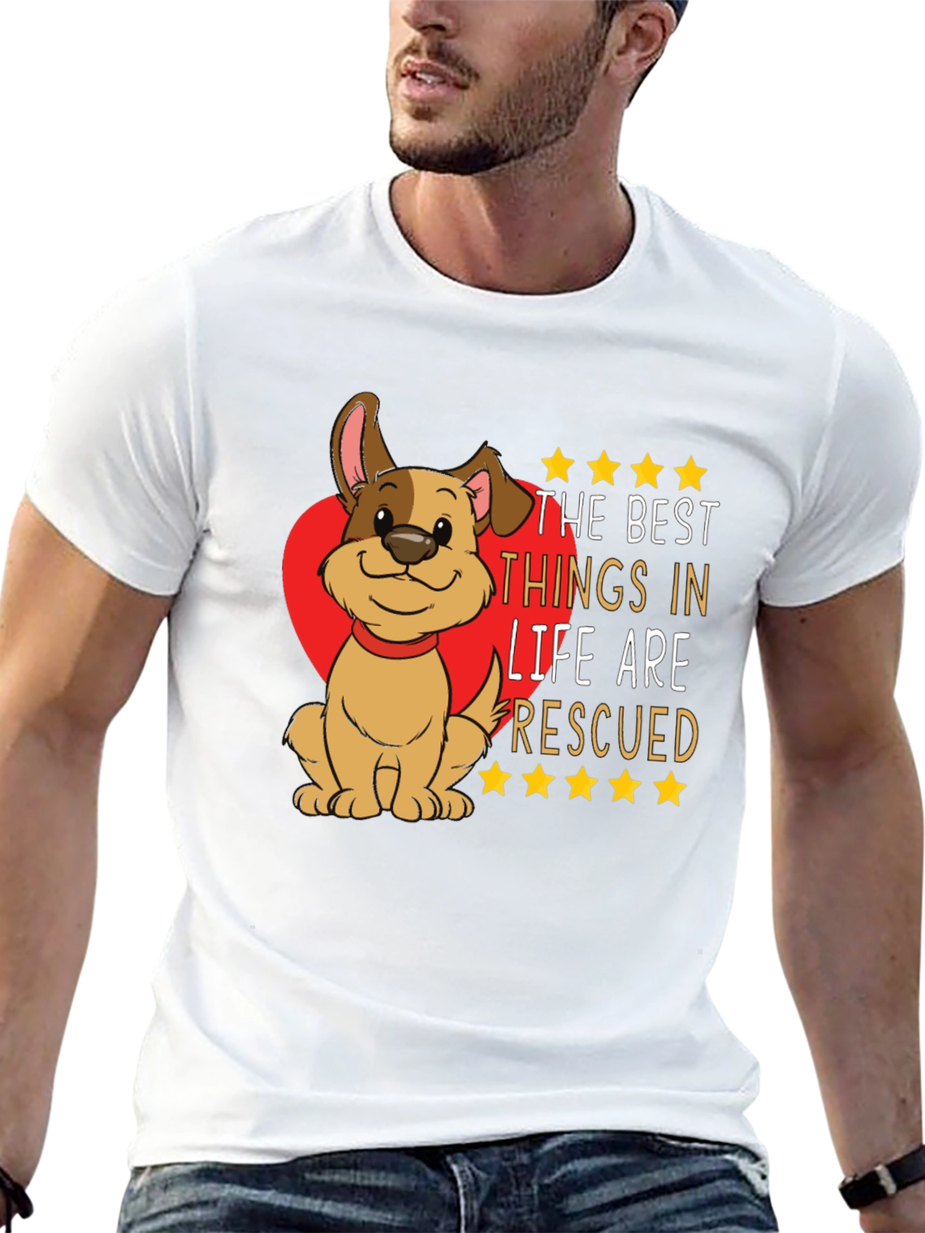 Rescued Dog Graphic T-Shirt
