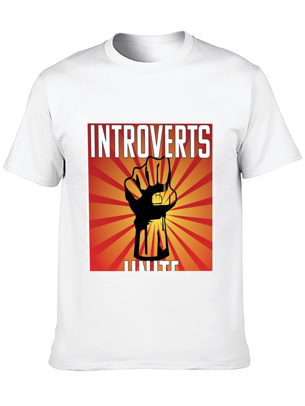 Introverts Unite Graphic T-Shirt - Black Crew Neck
