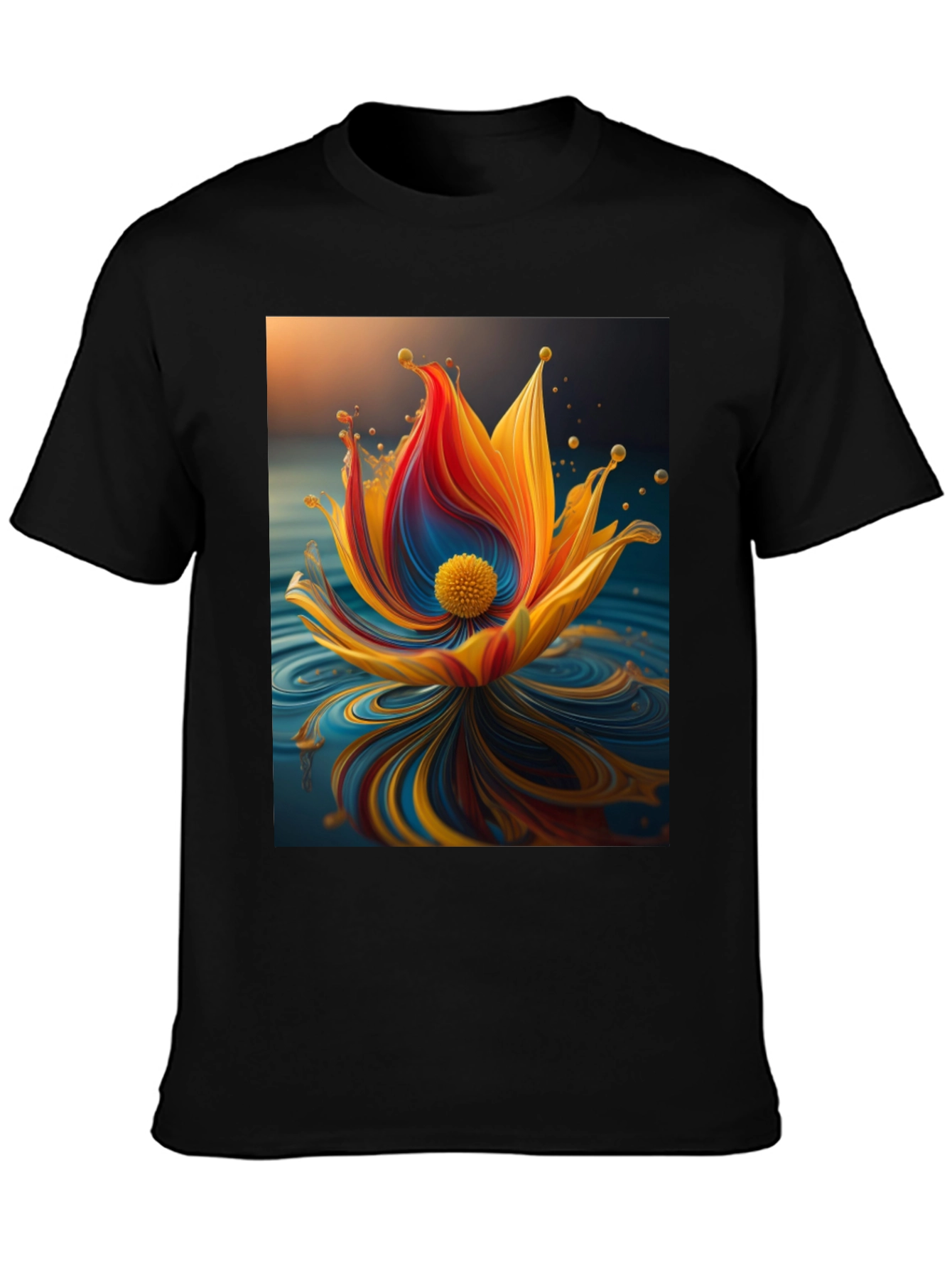 Abstract Floral Graphic T-Shirt - Modern Art Tee