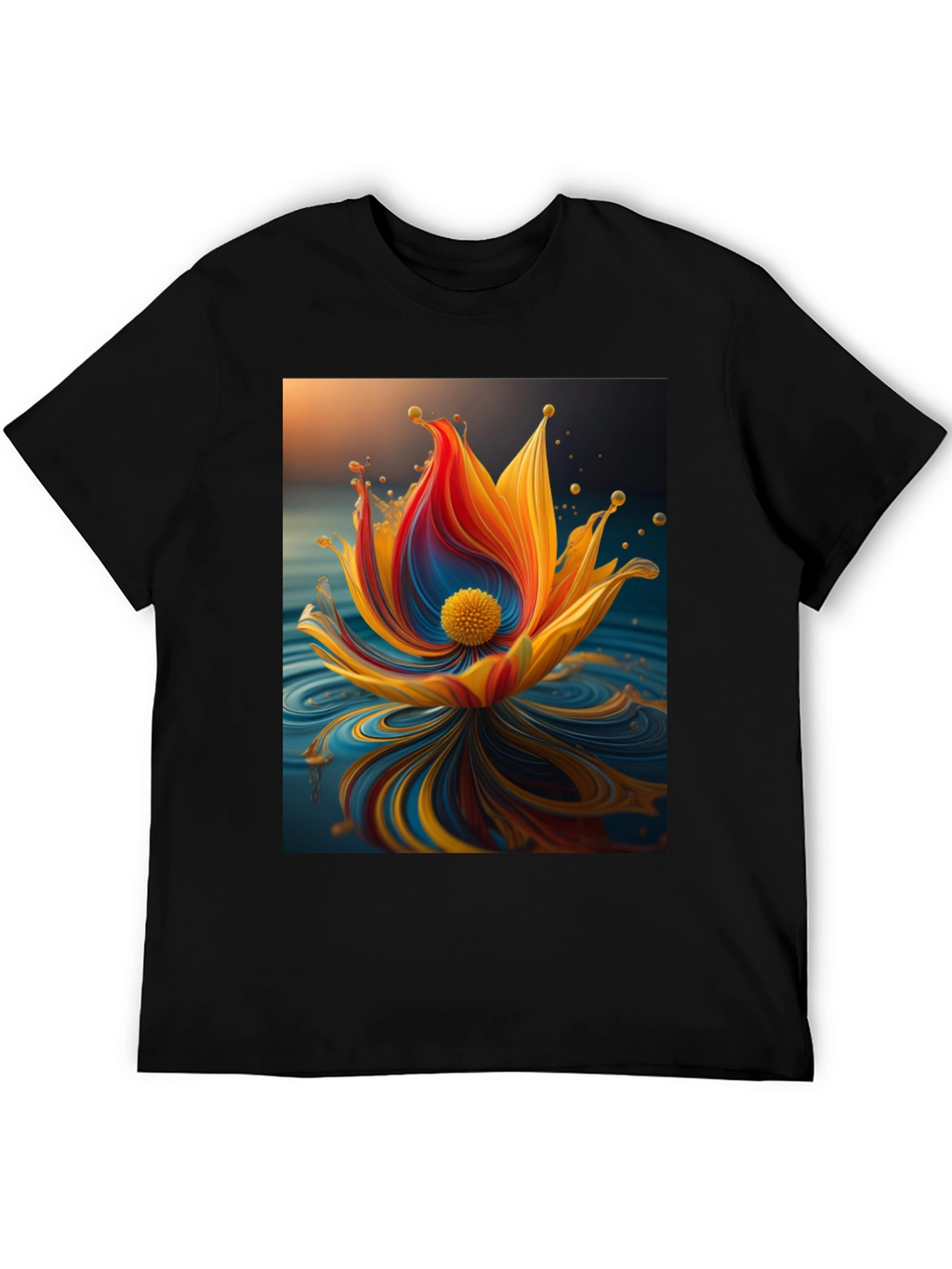 Abstract Floral Graphic T-Shirt - Modern Art Tee