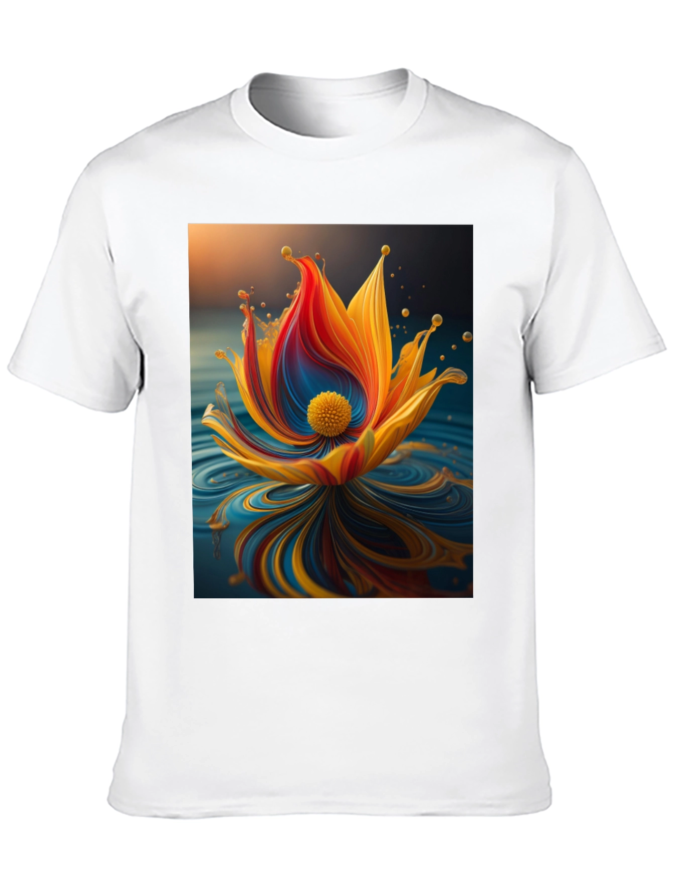 Abstract Floral Graphic T-Shirt - Modern Art Tee