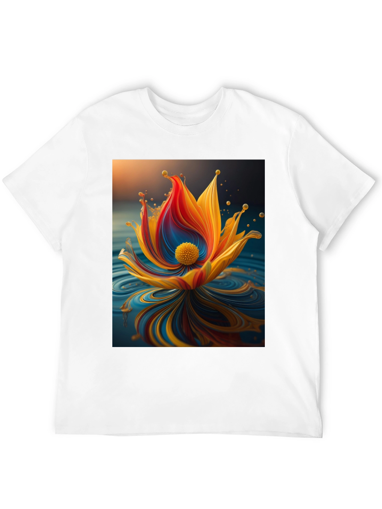 Abstract Floral Graphic T-Shirt - Modern Art Tee