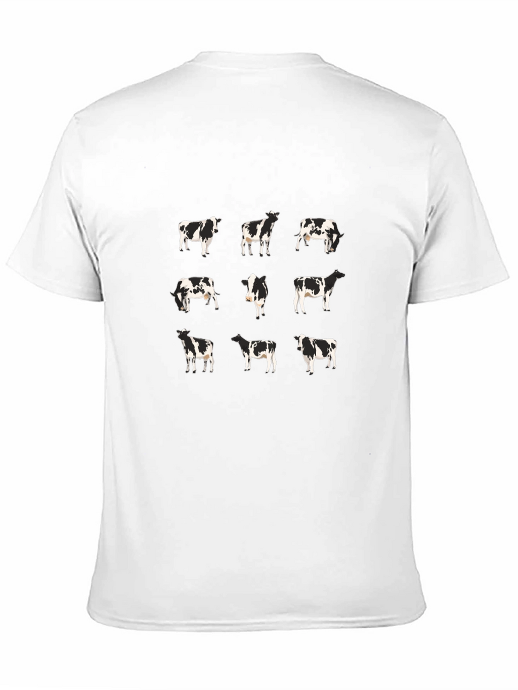 Cow Pattern Black T-Shirt