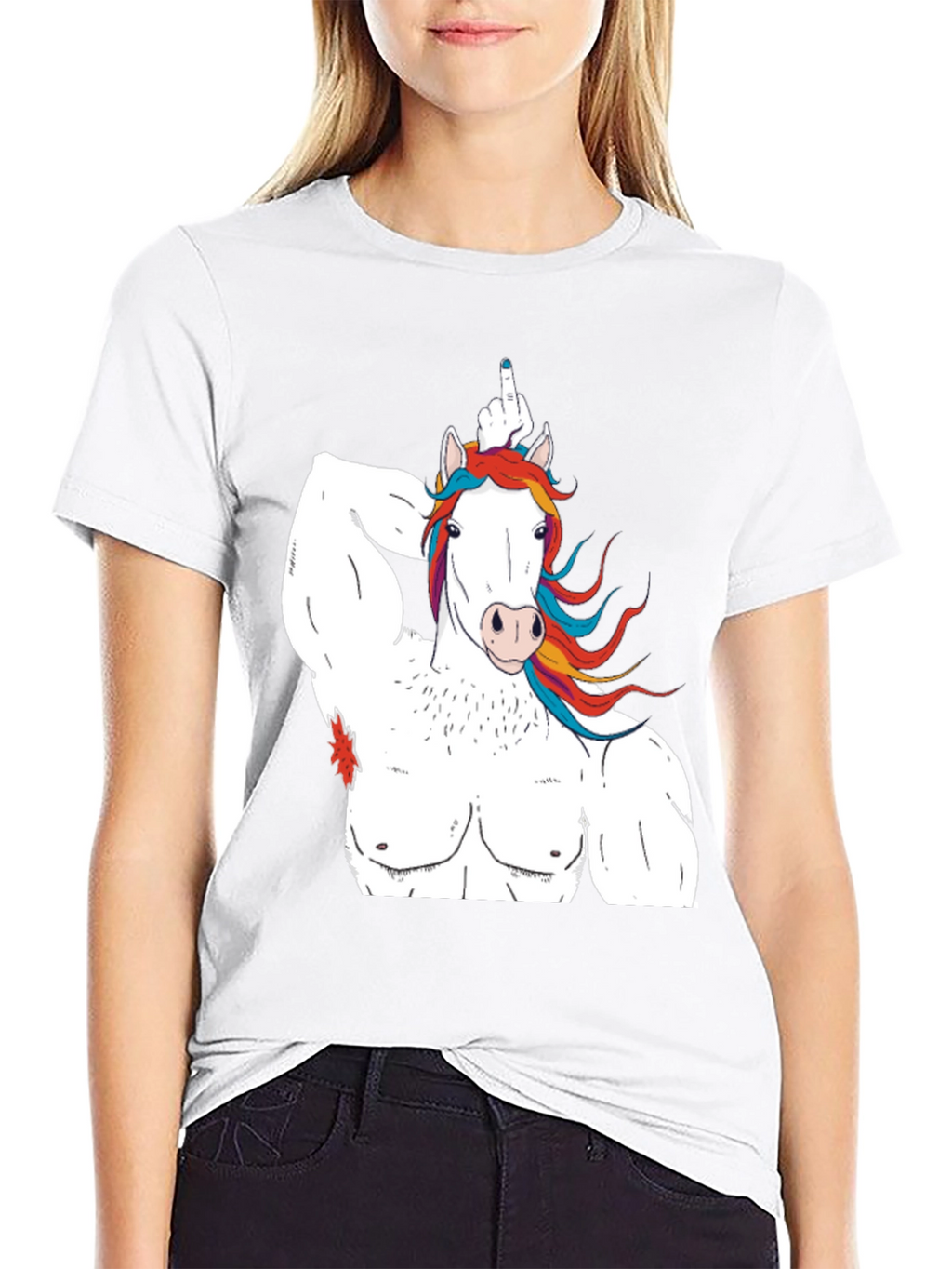 Unicorn Bodybuilder Funny Graphic T-Shirt