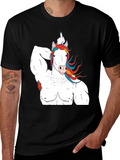 Unicorn Bodybuilder Funny Graphic T-Shirt