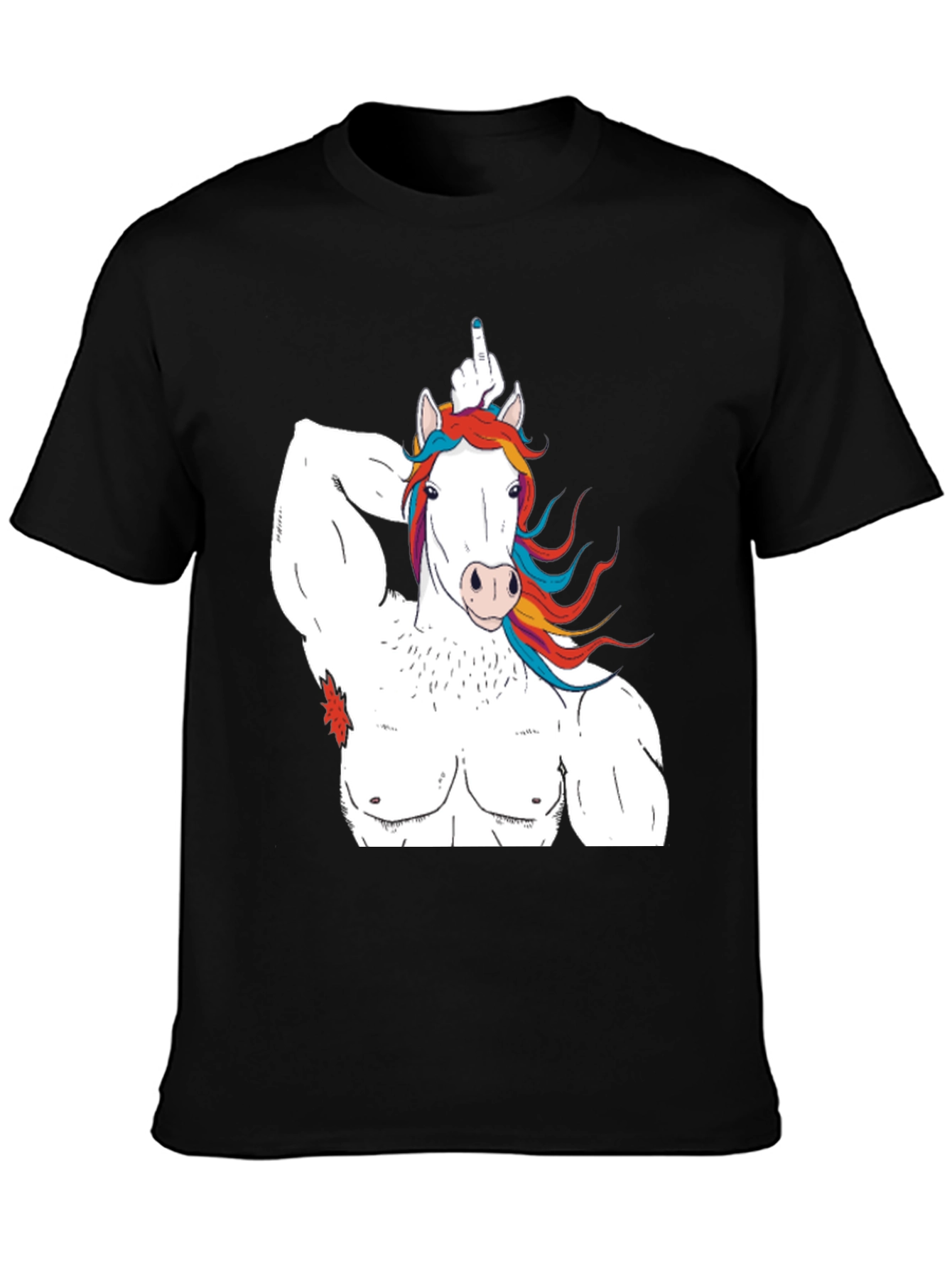 Unicorn Bodybuilder Funny Graphic T-Shirt
