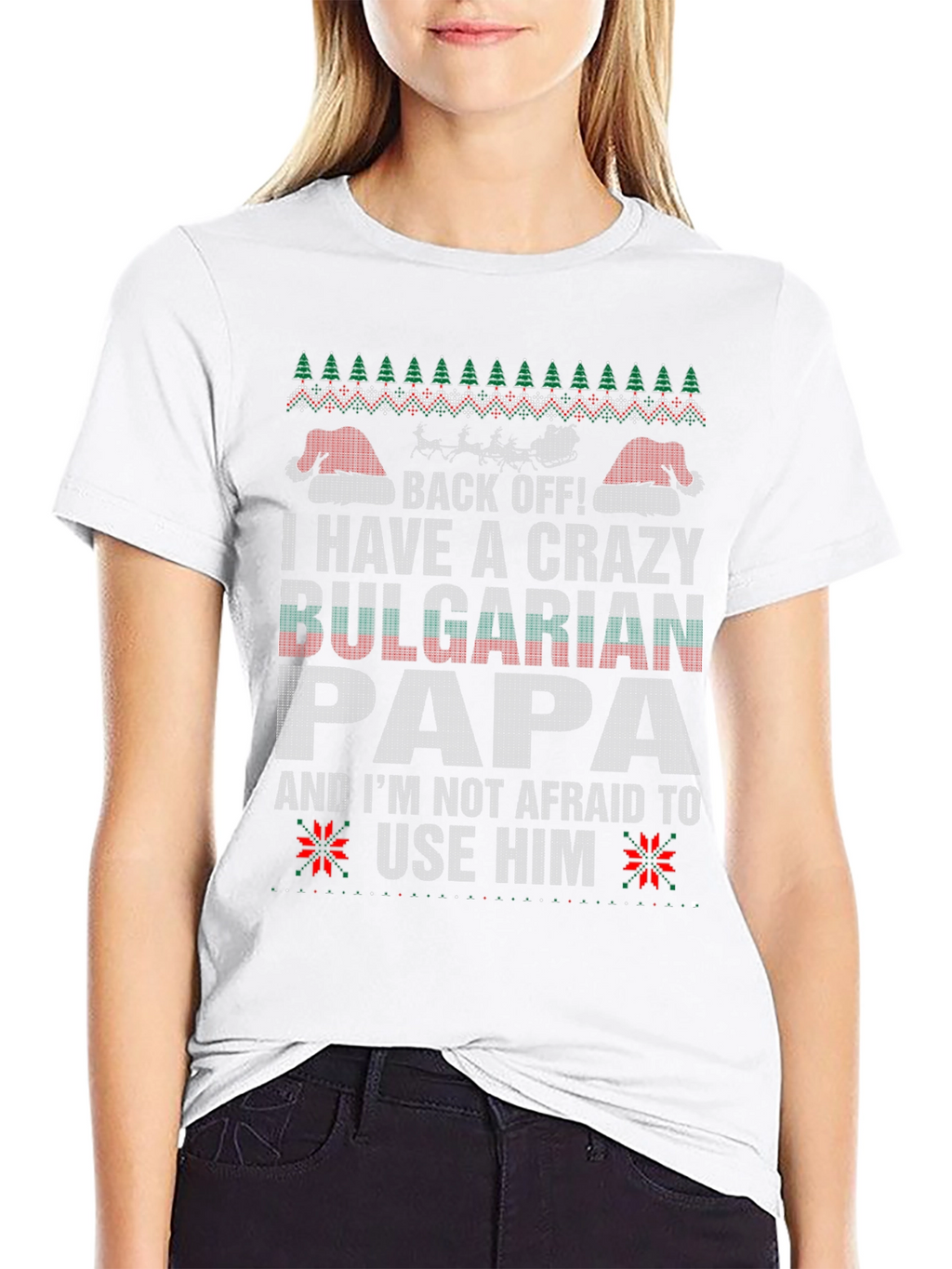 Crazy Bulgarian Papa Christmas T-Shirt