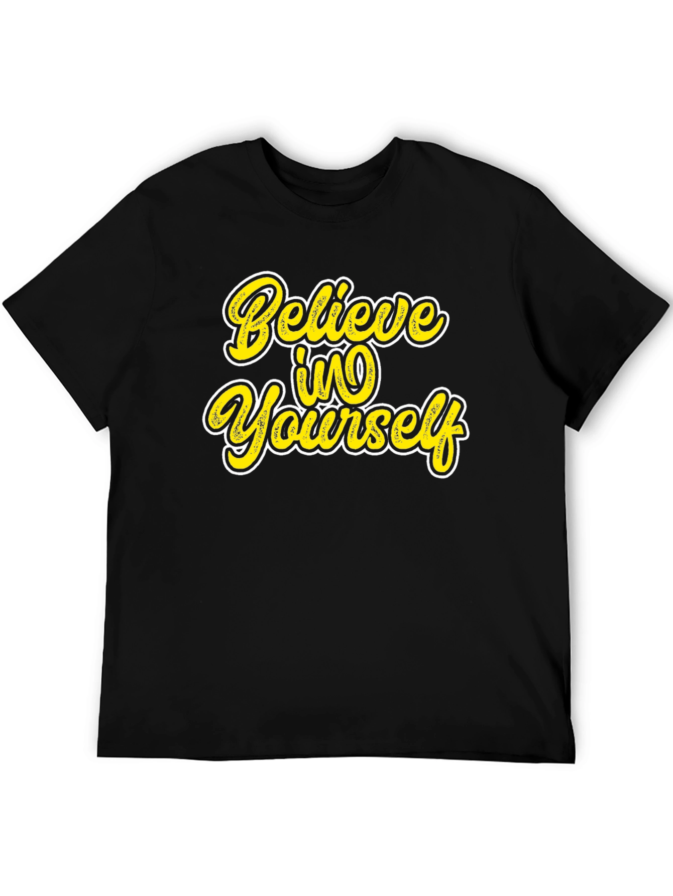 Believe in Yourself Graphic Black T-Shirt