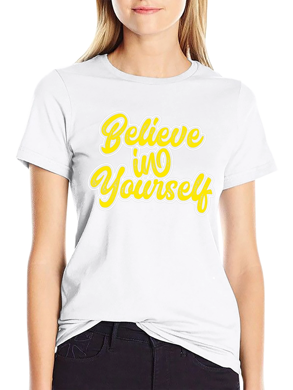 Believe in Yourself Graphic Black T-Shirt