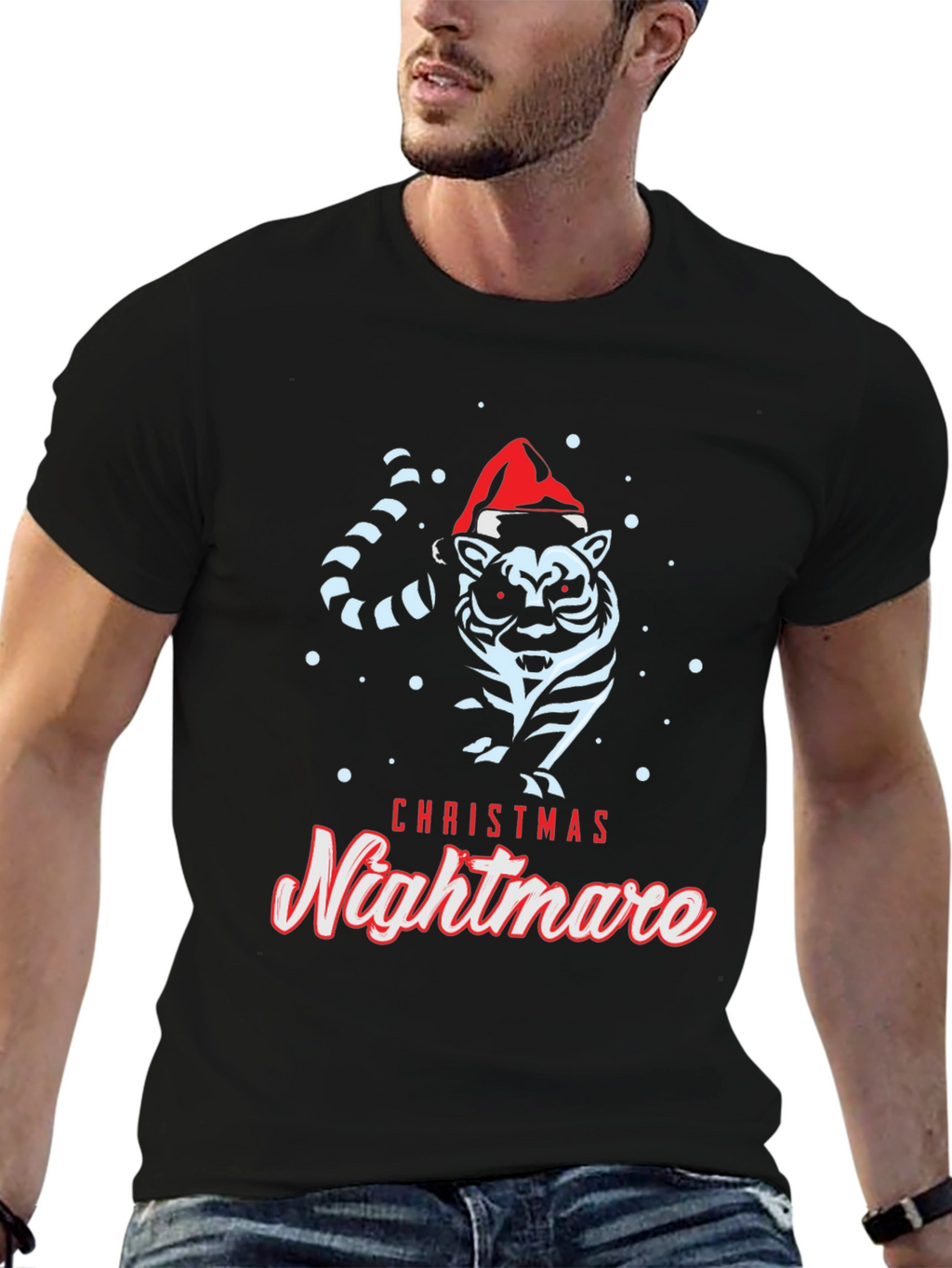 Christmas Nightmare Tiger Graphic Tee