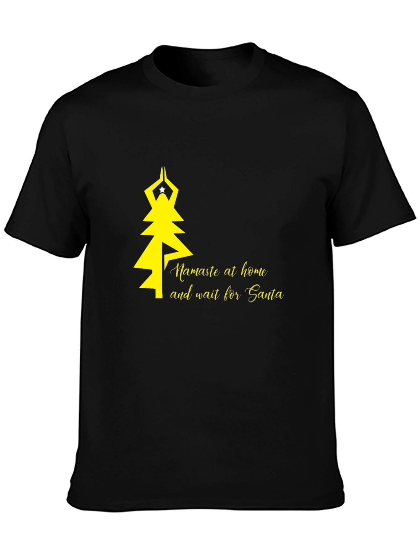 Namaste at Home Santa T-Shirt