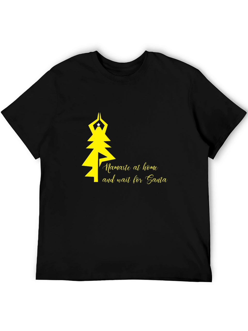 Namaste at Home Santa T-Shirt