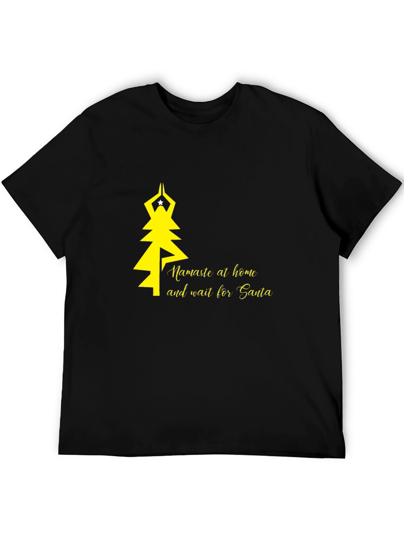 Namaste at Home Santa T-Shirt