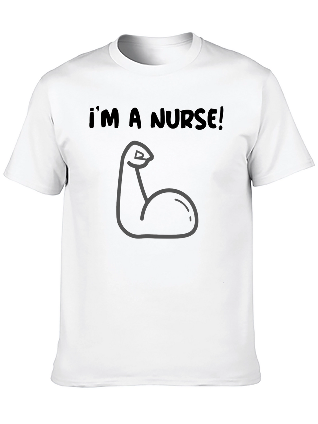 Funny Nurse Muscle Graphic Tee - Black