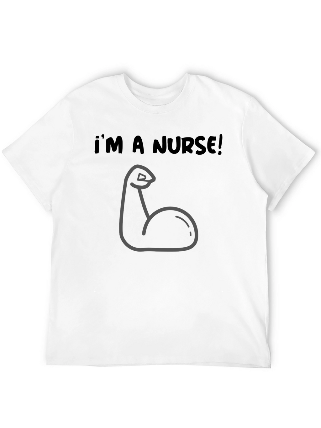 Funny Nurse Muscle Graphic Tee - Black