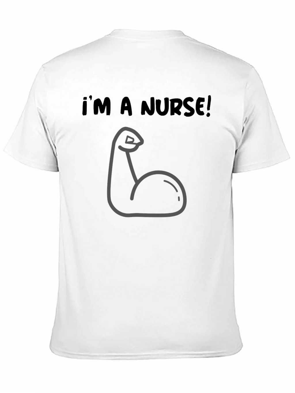 Funny Nurse Muscle Graphic Tee - Black