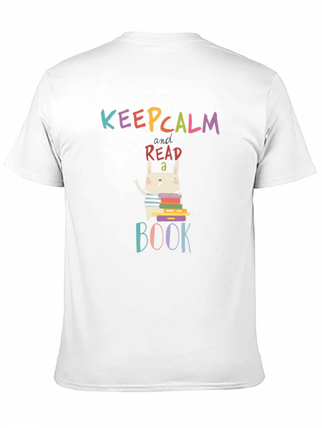 Keep Calm Read a Book T-Shirt Cute Bunny Design