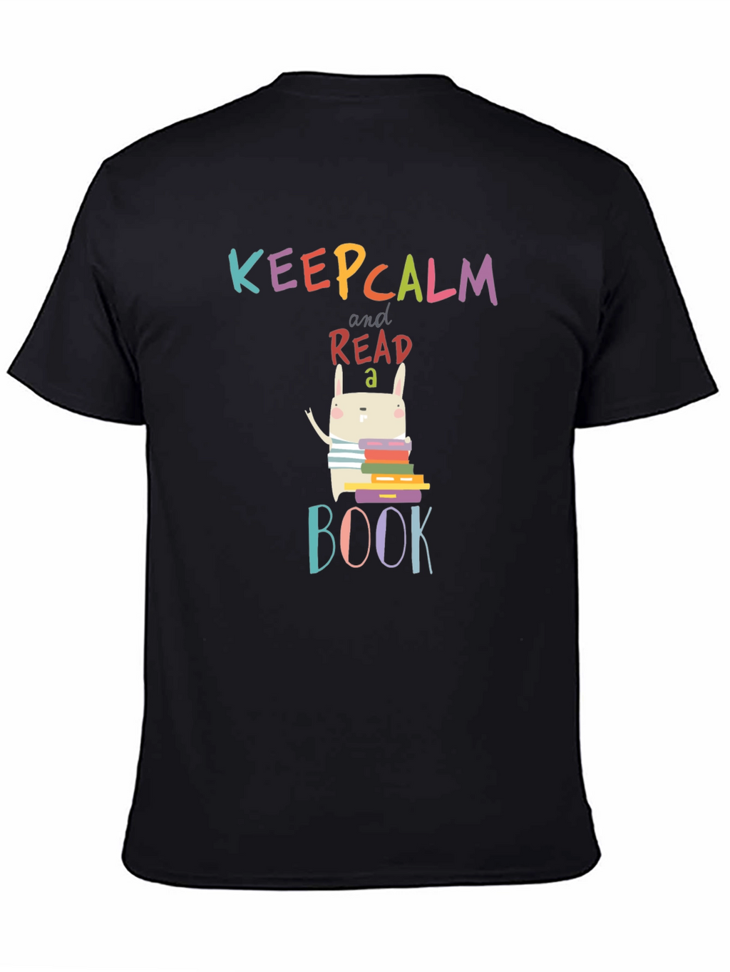 Keep Calm Read a Book T-Shirt Cute Bunny Design